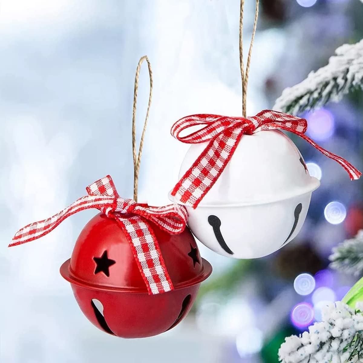 20Pcs Christmas Metal Bell Tree Decorations - Holiday Ornament Set for Christmas Tree, Wreath, Party & DIY Crafts | Perfect for Home Decor, Gift Giving & Festive Celebrations