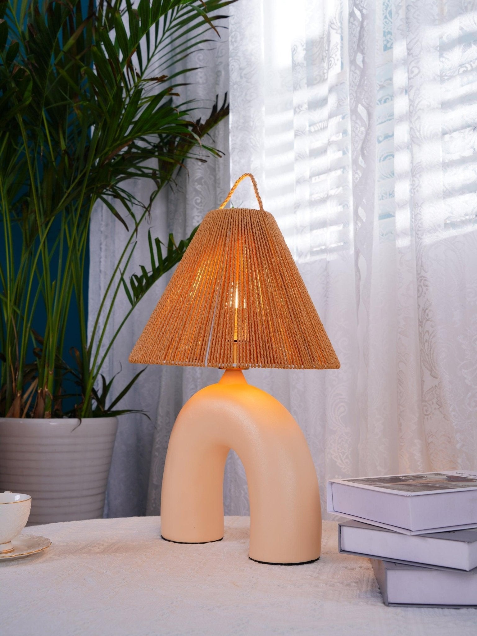 Modern Arched Table Lamp - Adjustable LED Desk Light for Bedroom, Living Room & Office - Stylish Home Decor & Reading Light