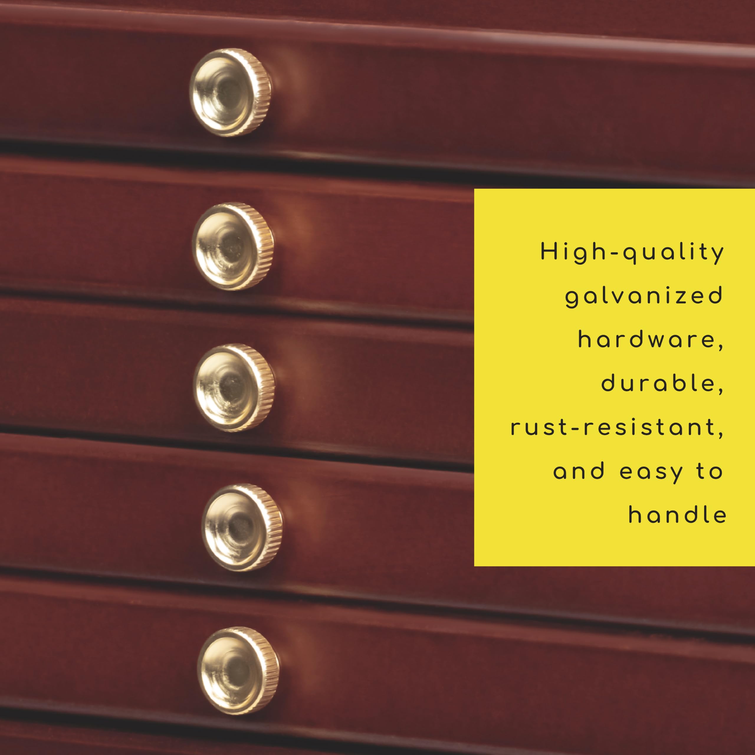 MEEDEN 10-Drawer Wooden Art Supply Organizer - Portable Beechwood Storage Box for Pencils, Brushes, Pastels & Makeup | Artist & Craft Storage Solution with Multiple Compartments (Mahogany) - Perfect for Studio, Classroom & Travel Art Kits