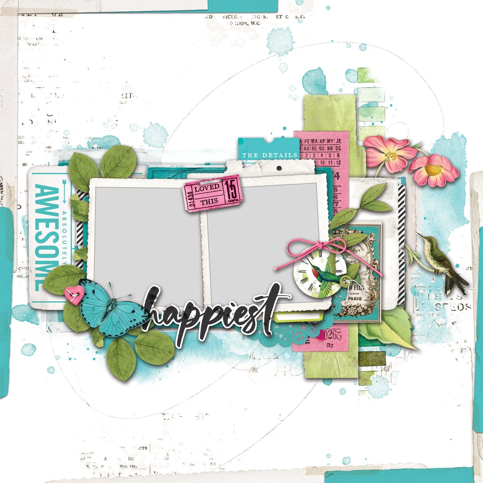49 And Market Kaleidoscope Collection Page Kit - Scrapbooking, Card Making & DIY Craft Projects for Creative Memories