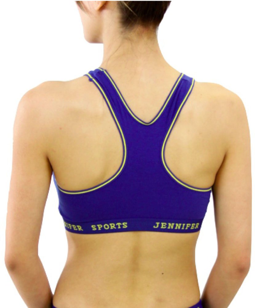 ToBeInStyle Women's Wireless Sports Bra - Cotton Blend Padded Racerback for Yoga, Running & Gym Workouts - Comfortable Support for Active Lifestyles