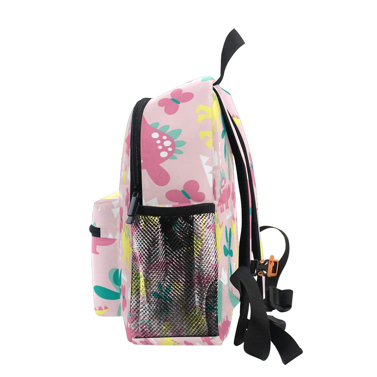 OREZI Cute Kids Dinosaur Backpack - Pink Cartoon Dinosaur Pattern School Bag for Toddlers, Preschool & Travel | Perfect for Daycare, Kindergarten & Outdoor Adventures