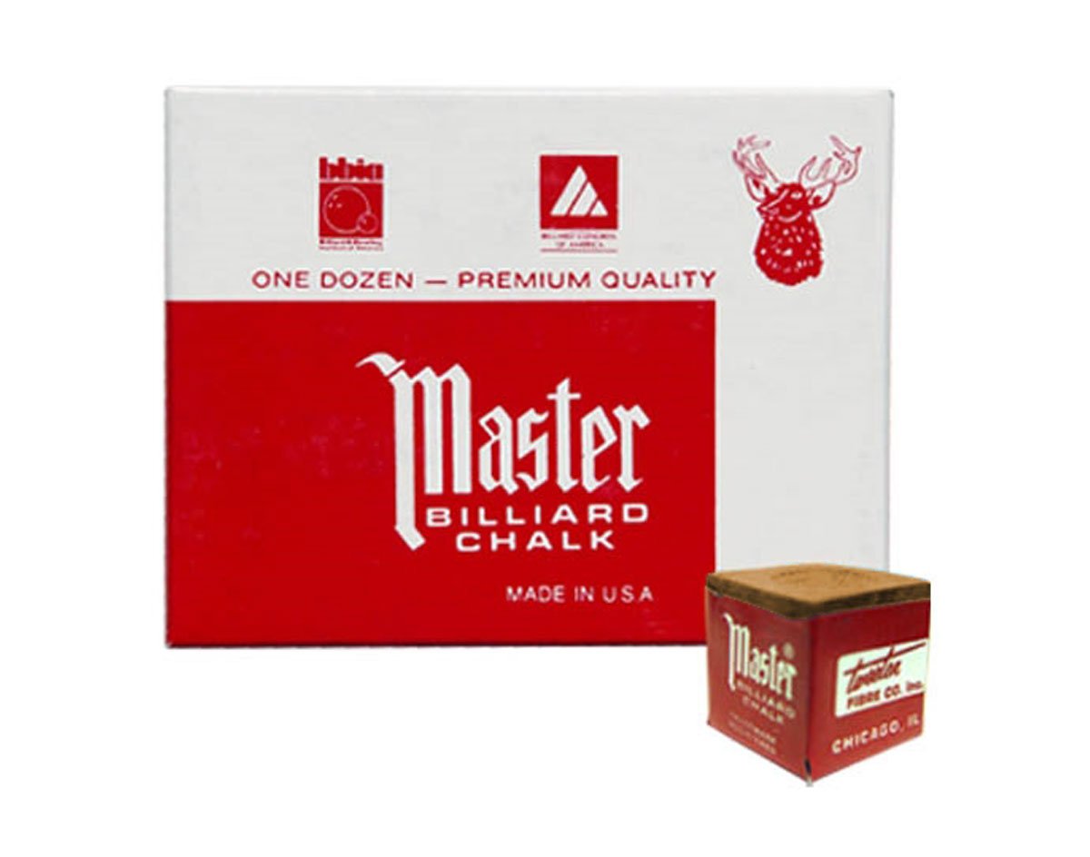 Premium Master Chalk Dozen Box - Gold Color for Billiards & Pool Players - Perfect for Professional Play, Bar Games & Home Recreation