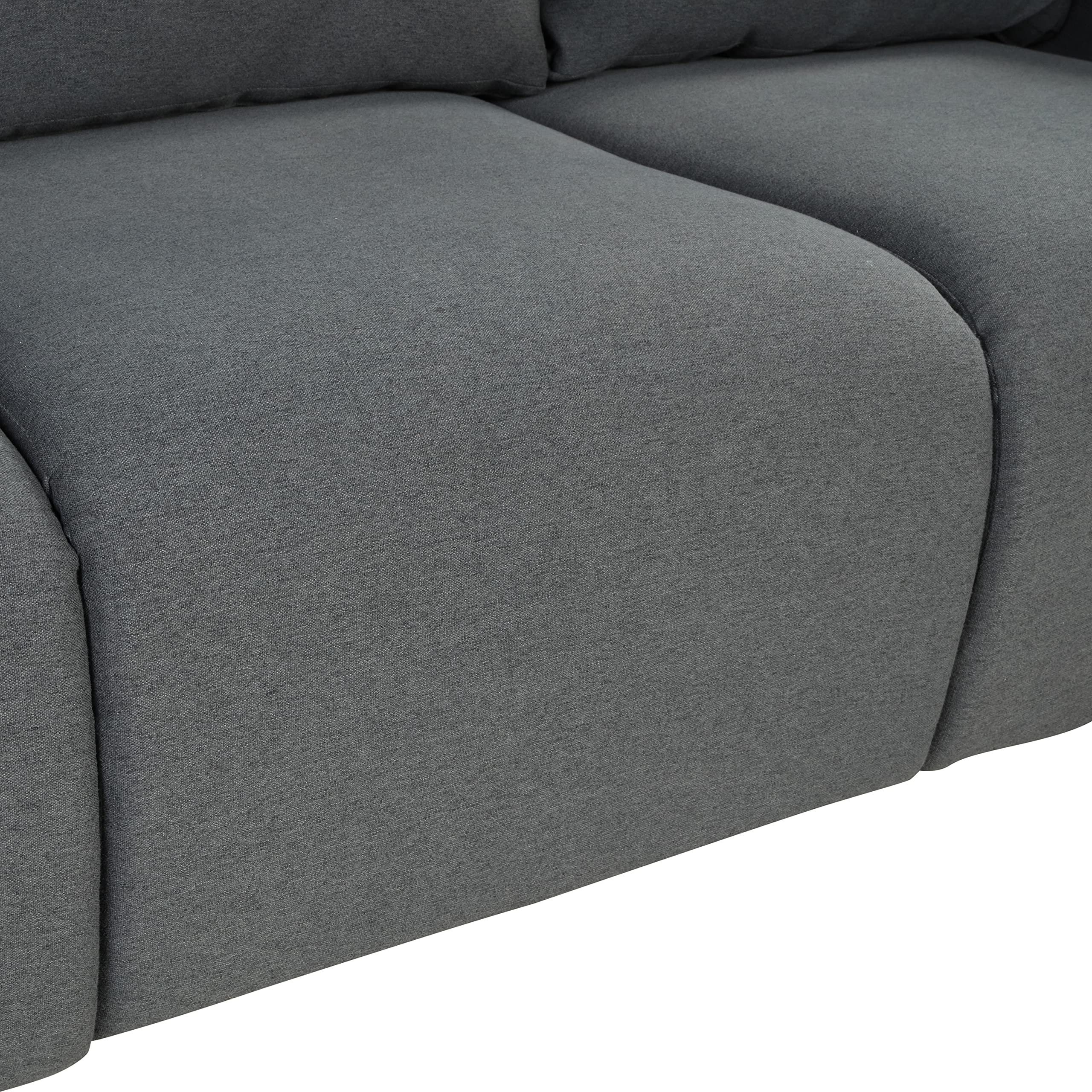 Merax 3-Seat Upholstered Sofa - Modern Linen Fabric Couch for Living Room | Comfortable Sectional Sofa for Family Gatherings & Home Theater Seating