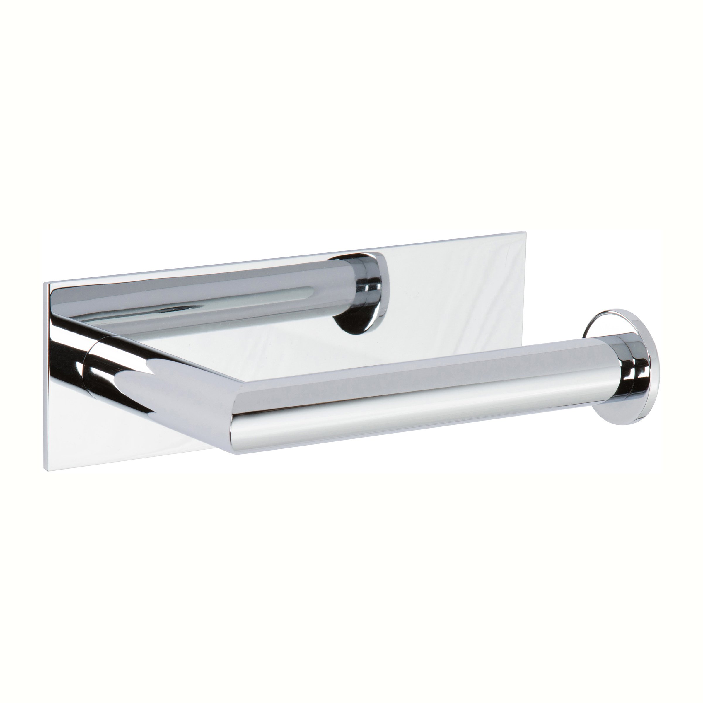 Polished Chrome Ginger 2806R/PC Right-Hand Surface Mount Toilet Paper Holder - Modern Bathroom Tissue Roll Dispenser for Home & Commercial Use