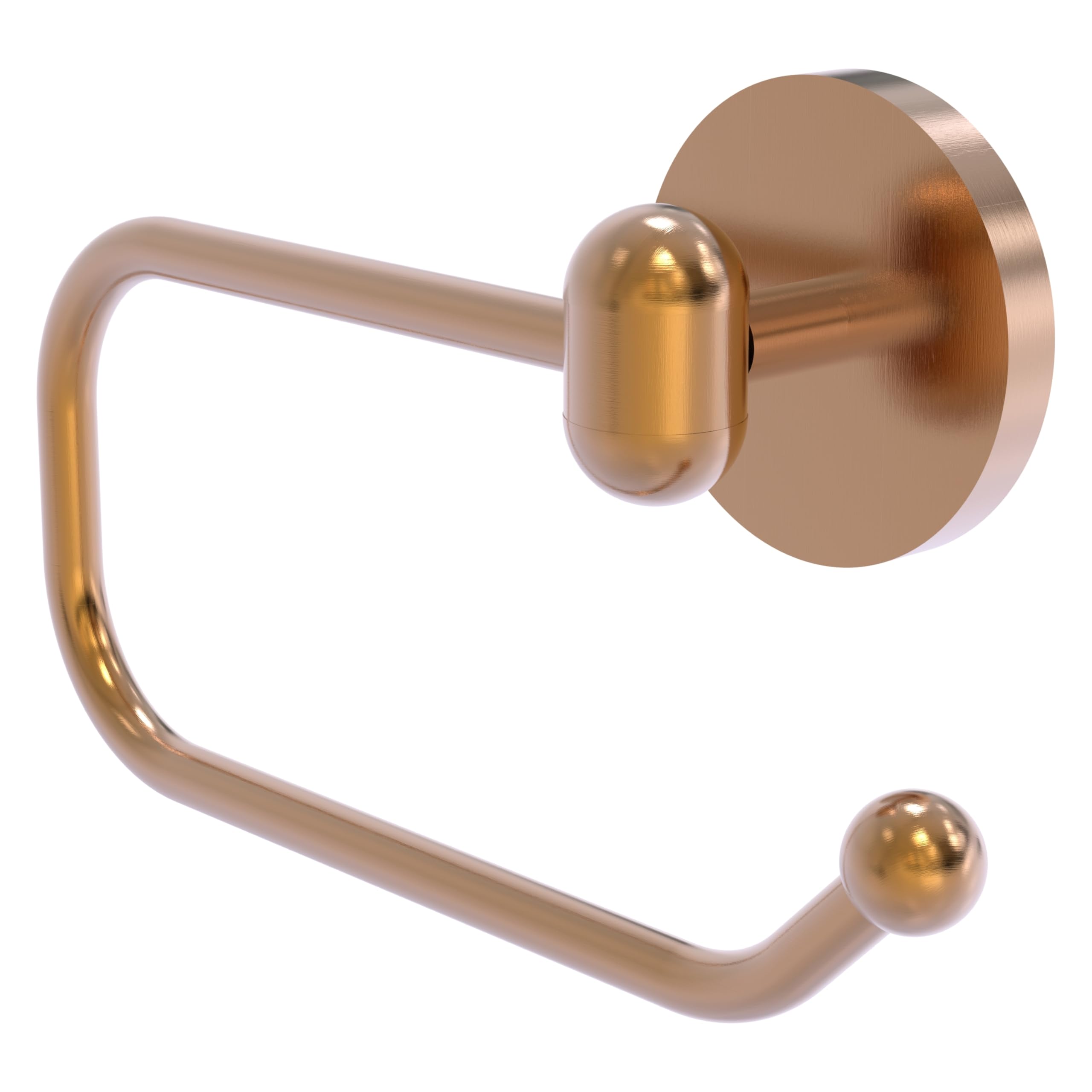 Allied Brass TA-24E-BBR Tango Collection European Style Brushed Bronze Toilet Paper Holder - Elegant Bathroom Tissue Dispenser for Modern & Classic Home Decor
