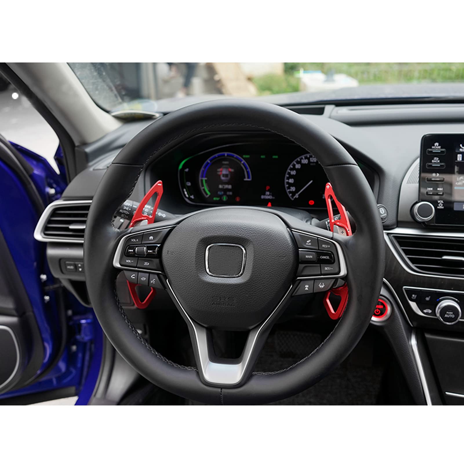 High-Quality Aluminum Alloy Paddle Shift Steering Wheel Shifter Extension - Compatible with Honda Accord, Odyssey, Civic, CR-V, Acura - Red | Enhance Driving Experience for Racing & Daily Commute