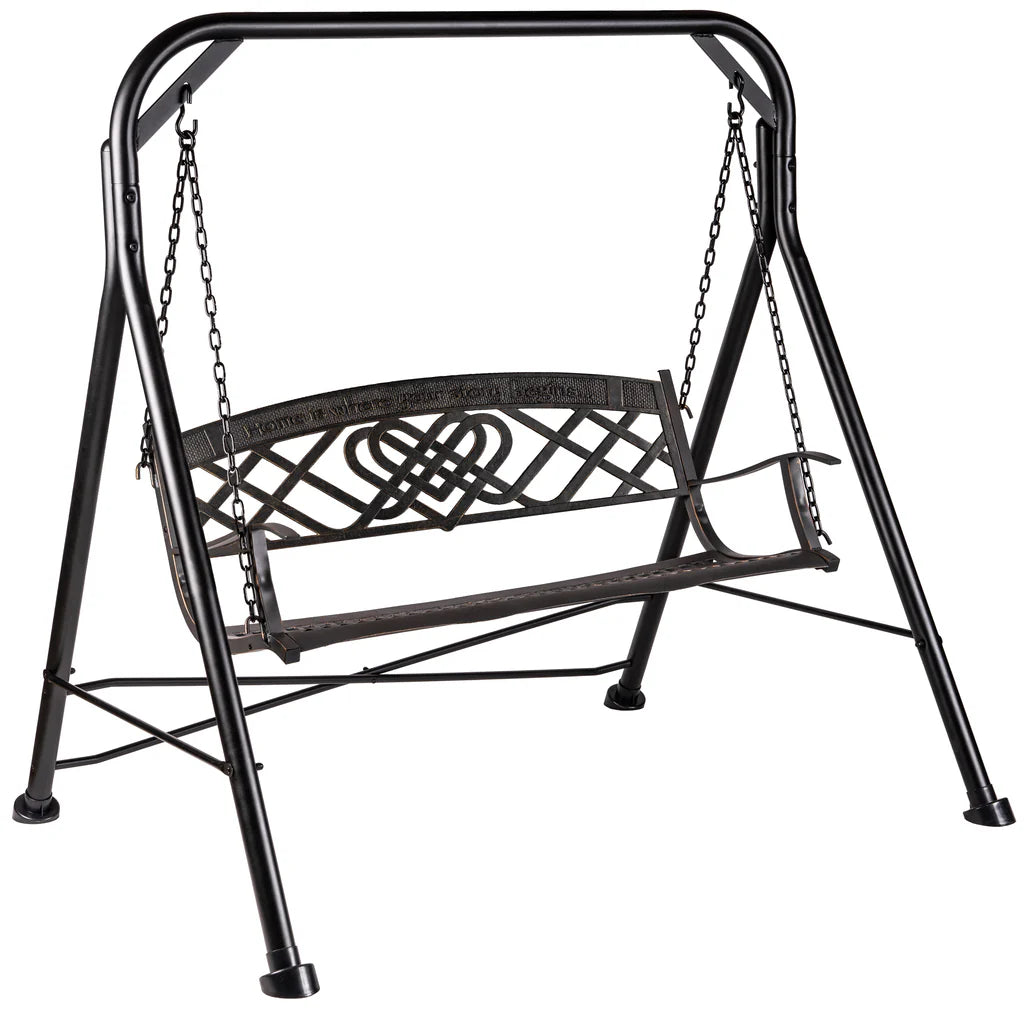 Celtic Swing for Outdoor Play - Heavy Duty Metal Garden Swing Set with Chains - Perfect for Backyards, Parks, and Playgrounds
