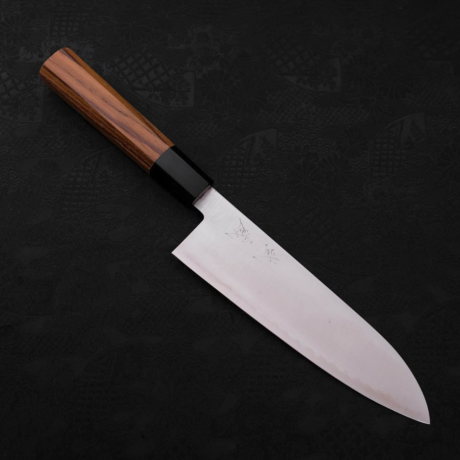 Premium Santoku Knife with ZDP-189 Steel Blade & Polished Buffalo Teak Handle - 180mm Japanese Kitchen Knife for Professional Chefs & Home Cooking