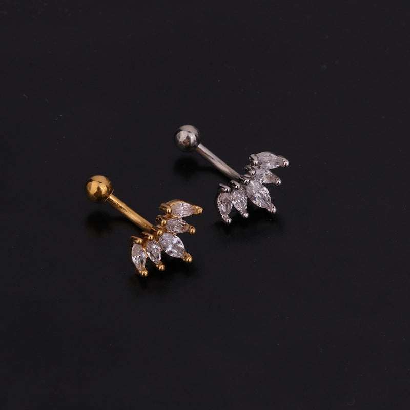 16G Curved Barbell Rook Piercing - Surgical Steel Flower Design Body Jewelry for Ear Cartilage | Perfect for Daily Wear, Parties & Unique Style Statements
