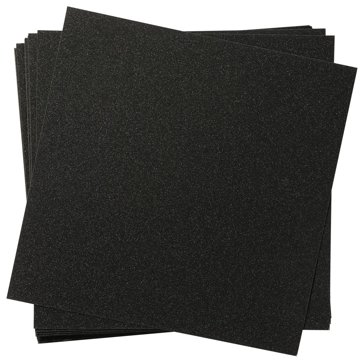 12-Pack 12x12 Inch Glitter Cardstock Paper - Premium Thick Blank DIY Scrapbooking Paper for Birthday Cards, Wedding Invitations, Graduation Party Decorations (Black) | Perfect for Crafting, Scrapbooking & Handmade Greeting Cards