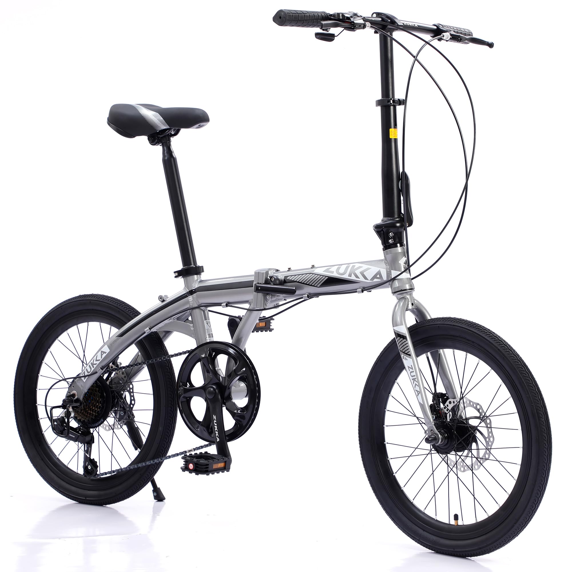 20 Inch Folding City Bike - Lightweight Aluminum Frame, 8-Speed Commuter Bicycle for Urban Riding | Perfect for Commuting, Travel & Storage in Small Spaces