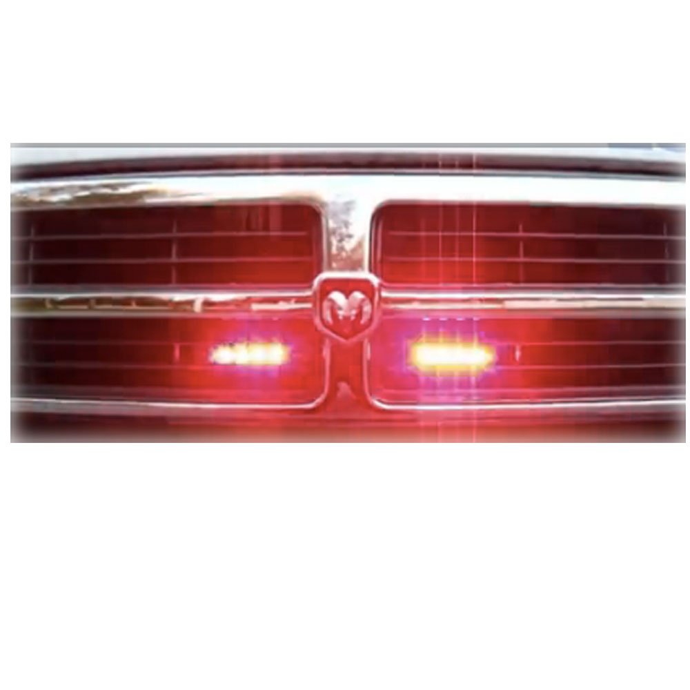 Exh04 Master and Slave Red LED Strobe Grille Lights - High Visibility Emergency Warning Lights for Trucks, Emergency Vehicles & Off-Road Use