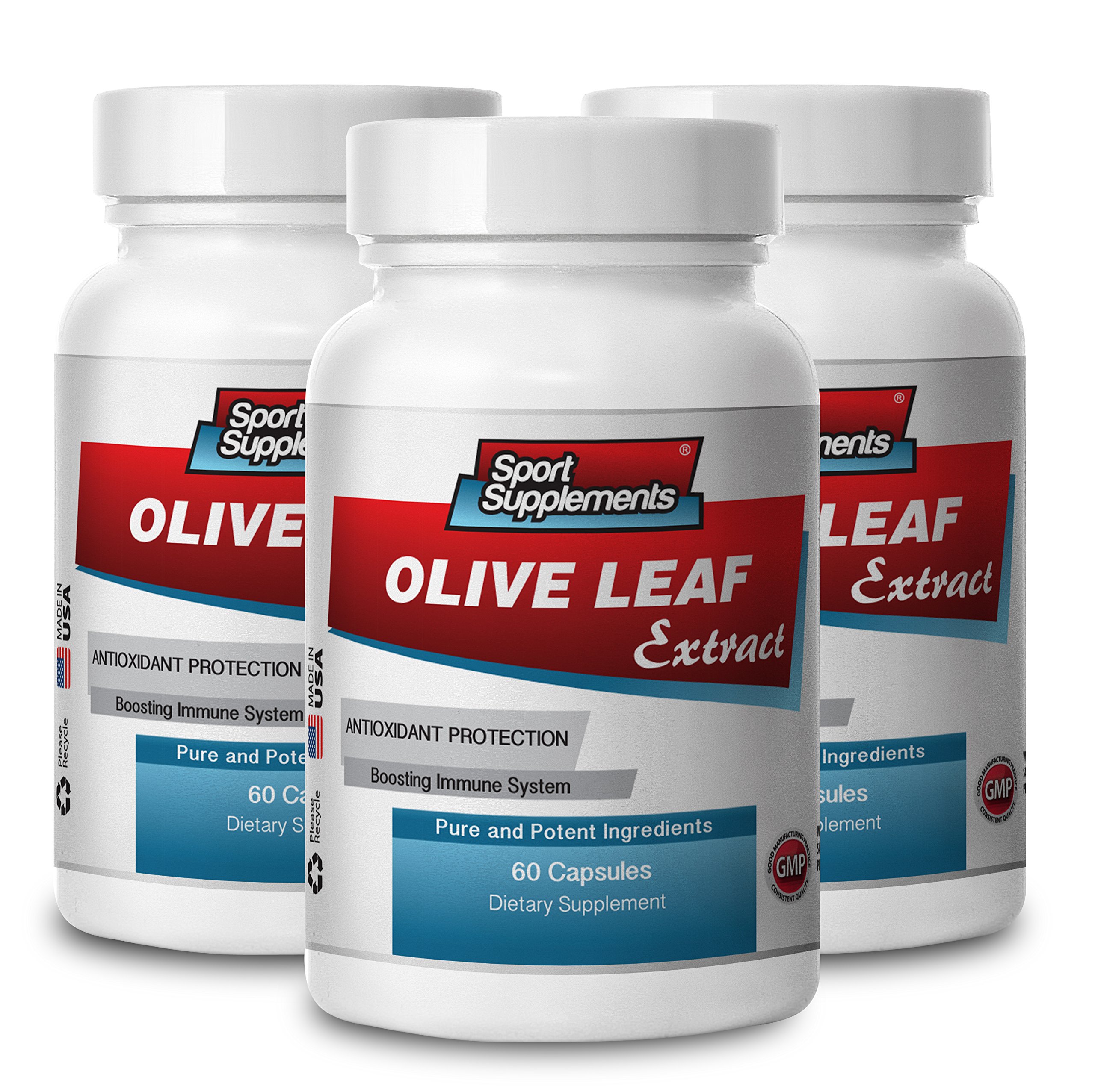 Premium Olive Leaf Extract 500mg - Powerful Antioxidant Supplement for Immune System Support & Overall Health (3 Bottles, 180 Capsules) - Ideal for Athletes, Fitness Enthusiasts & Daily Wellness Routine