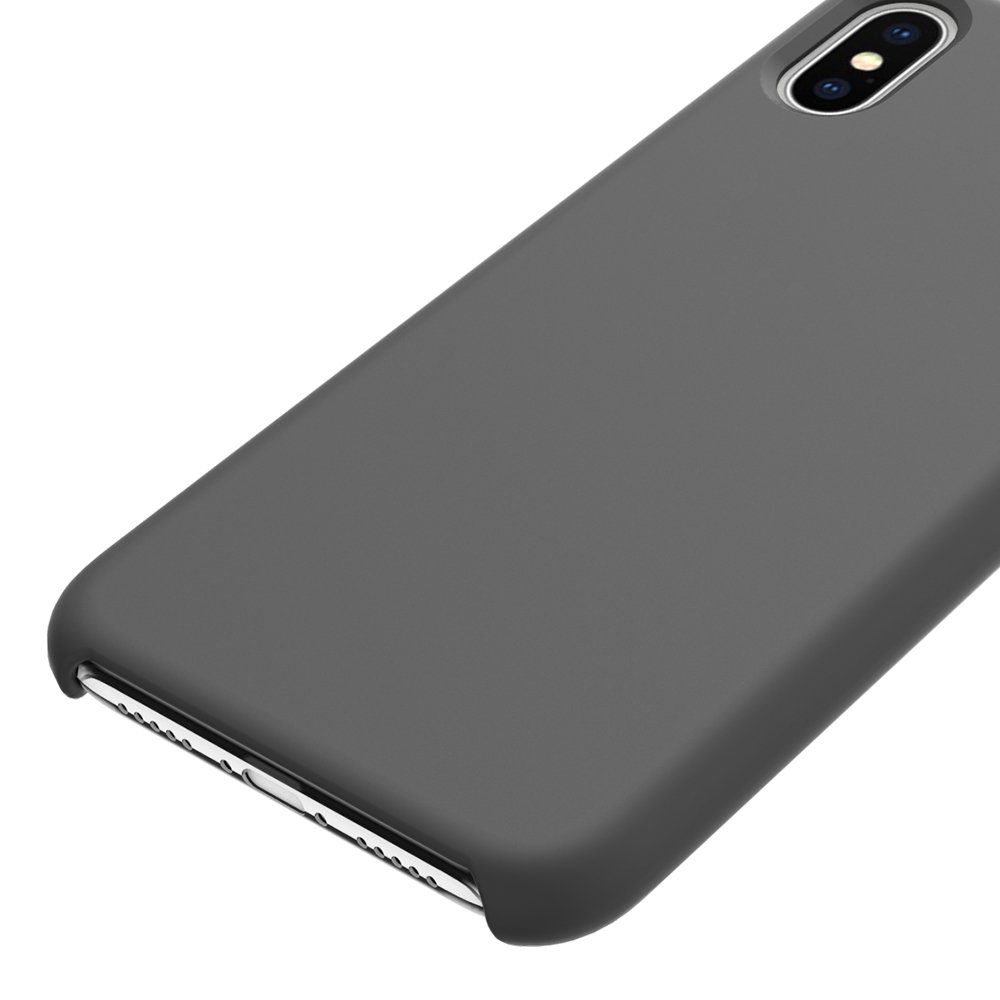 Premium Liquid Silicone Gel Rubber Case for Apple iPhone XS/X/10 - Slim Shockproof Protective Cover with Soft Microfiber Lining (Black) | Perfect for Everyday Use, Travel & Outdoor Activities