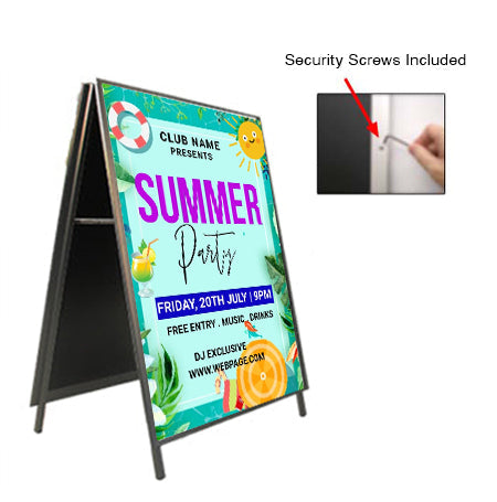 24x60 A-Frame Sign Holder with Security Screws | 1 1/4
