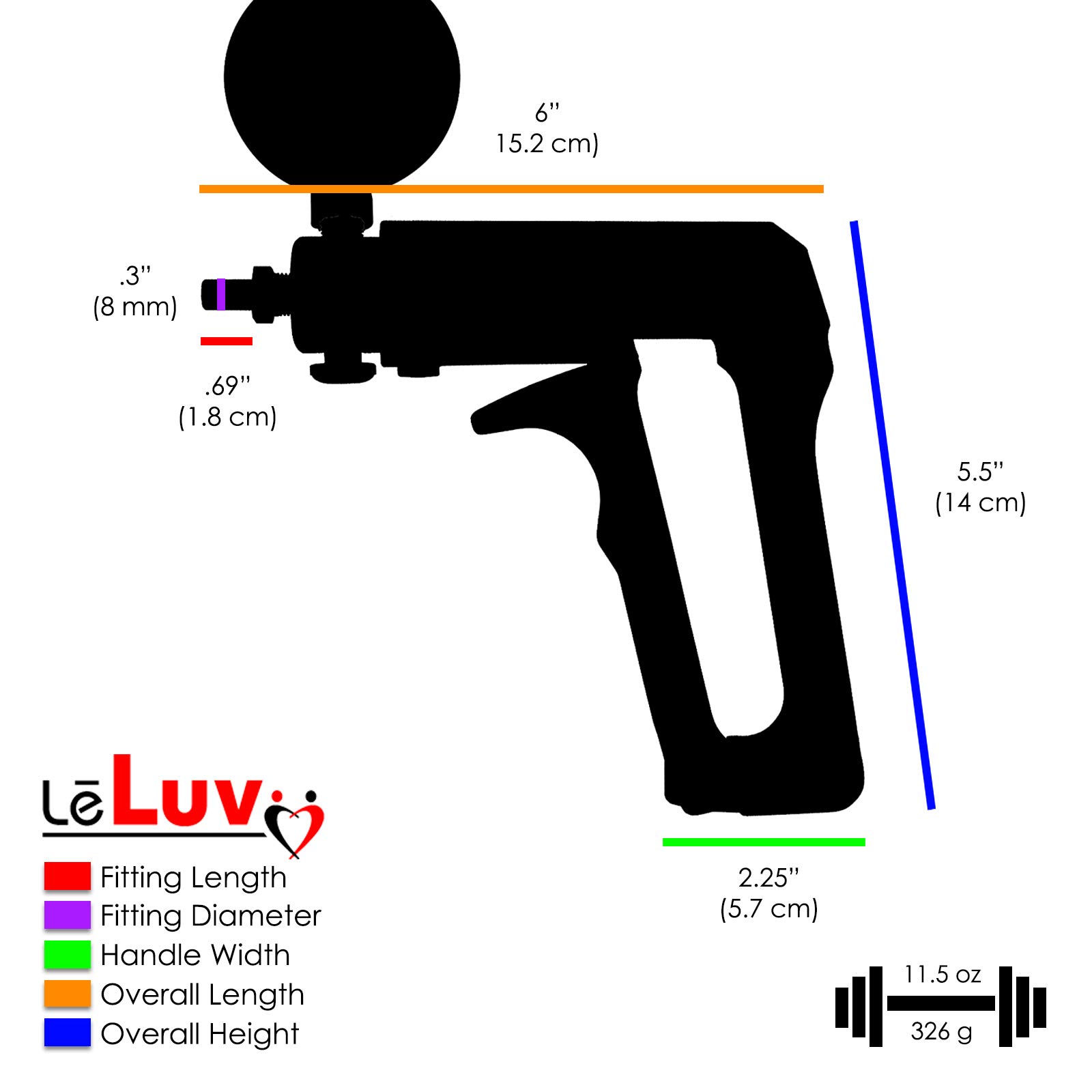 Premium LeLuv Pink Maxi Vacuum Pump with Ergonomic Handle, Built-in Gauge & Release Valve - Includes Silicone Hose & Fitting for Enhanced Comfort & Performance - Ideal for Physical Therapy, ED Treatment & Male Enhancement at Home