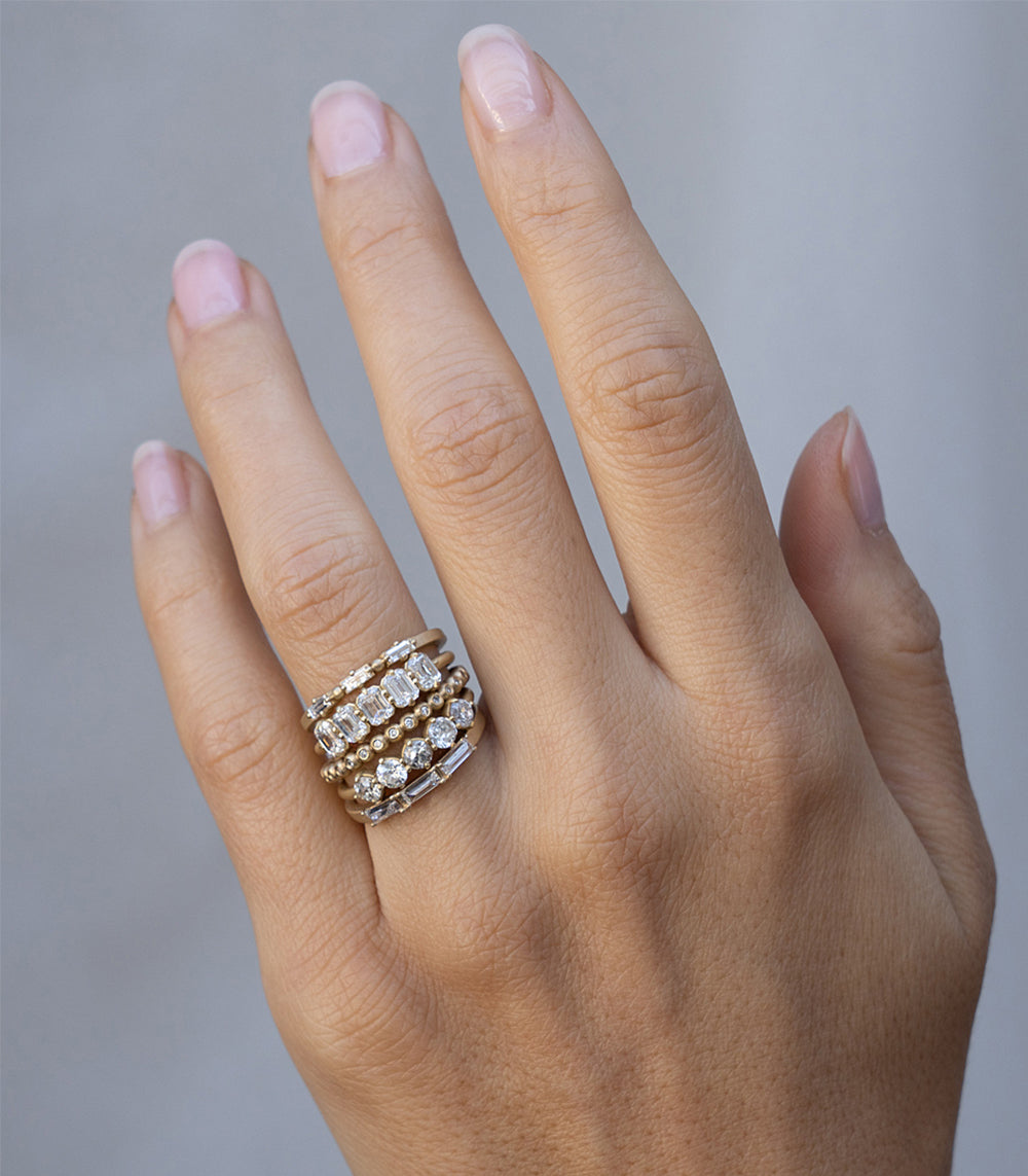 Claudette 5 Stone Diamond Ring - Elegant Wedding Band for Women, Durable 14K Gold Engagement Ring, Perfect for Proposals, Anniversaries & Special Occasions