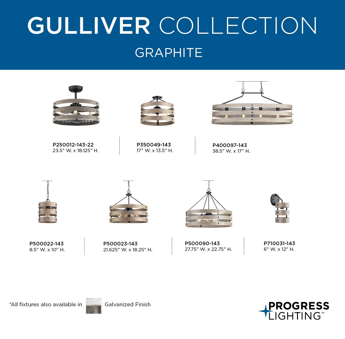 Gulliver Collection 4-Light Coastal Pendant Light in Graphite - Perfect for Kitchen Island, Dining Room, and Beach House Decor