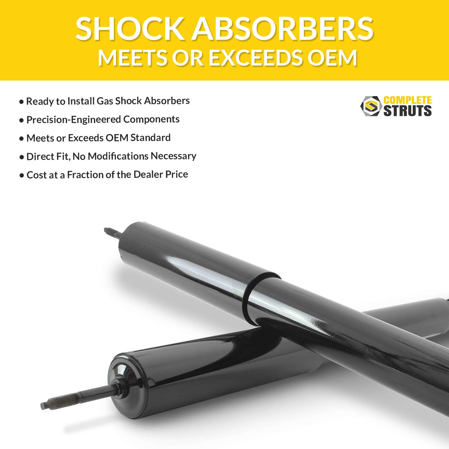 Complete Strut Assemblies with Coil Springs & Rear Shock Absorbers - Replacement for 2004-2009 Mazda 3 (Set of 4) - Smooth Ride & Enhanced Handling for City Driving & Road Trips