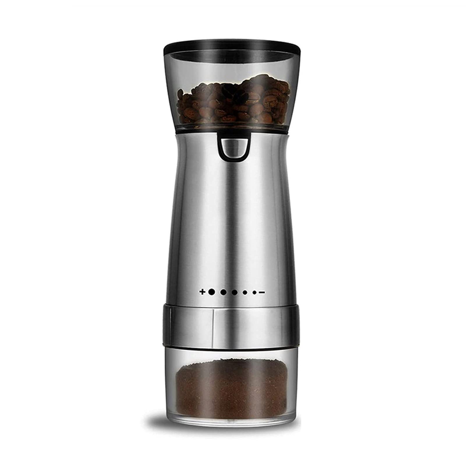 Premium USB Rechargeable Electric Pepper Grinder & Coffee Mill - Portable Spice Grinding Device for Kitchen, Camping & Travel - Adjustable Coarseness Household Tool (Black) - Perfect for Freshly Ground Pepper, Spices & Coffee Beans at Home or On-The-Go