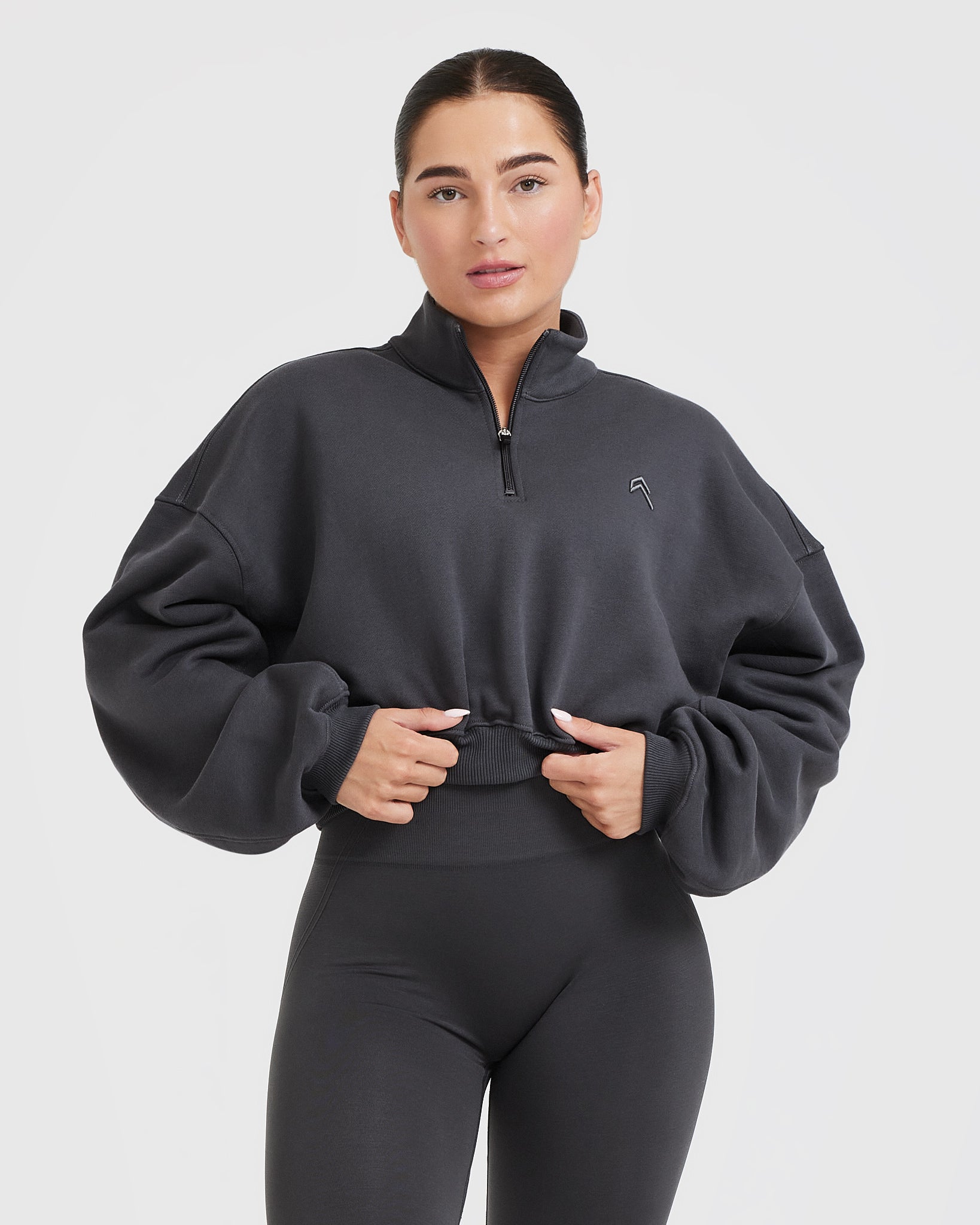 All Day Cozy Crop 1/4 Zip Sweatshirt for Women | Soft Fleece Pullover | Trendy Streetwear & Lounge Wear | Perfect for Yoga, Running Errands & Casual Outings
