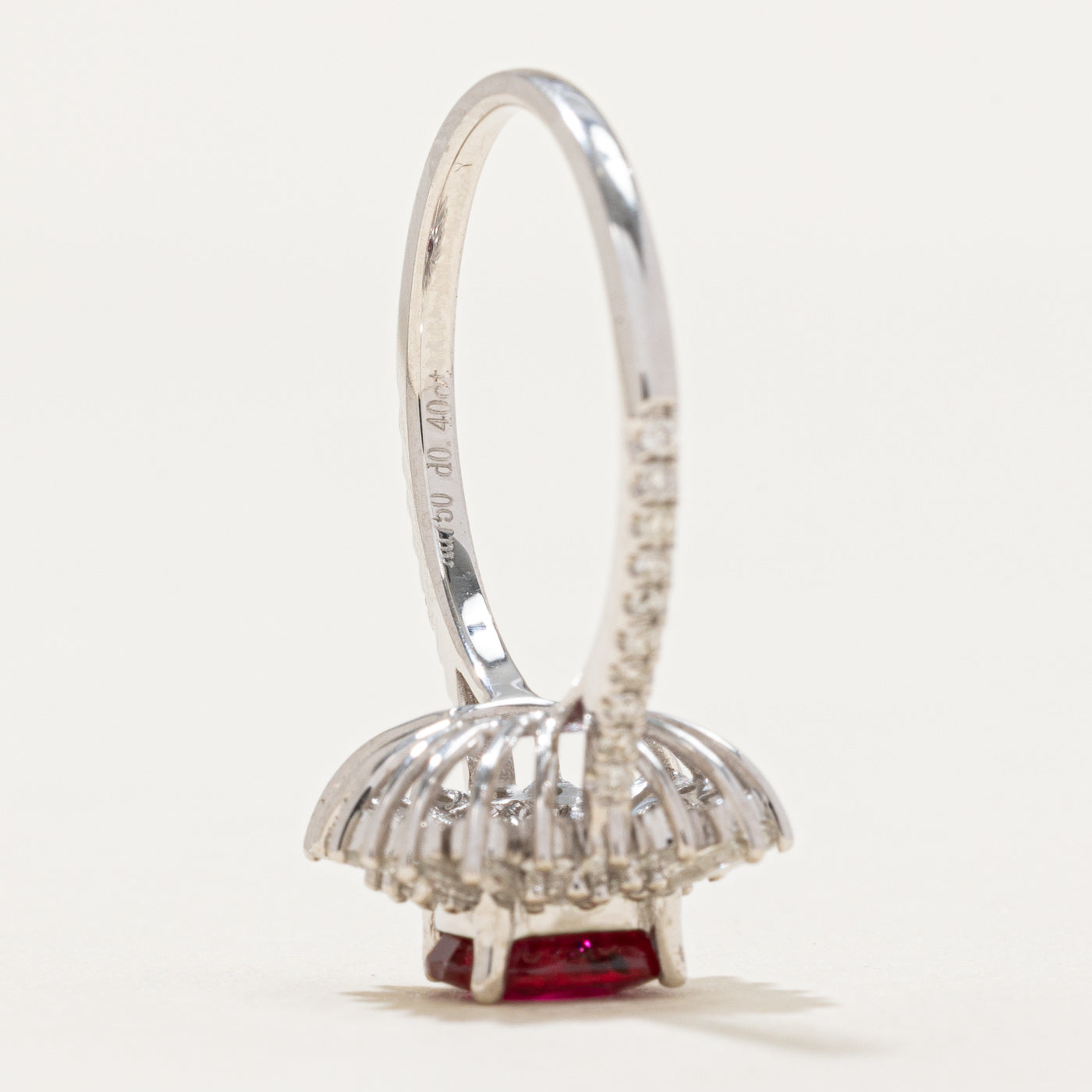 1.13ct Vivid Red Ruby & Diamond Halo Engagement Ring | 0.40ctw | Size 6 | Perfect for Wedding, Anniversary & Valentine's Day Gifts
