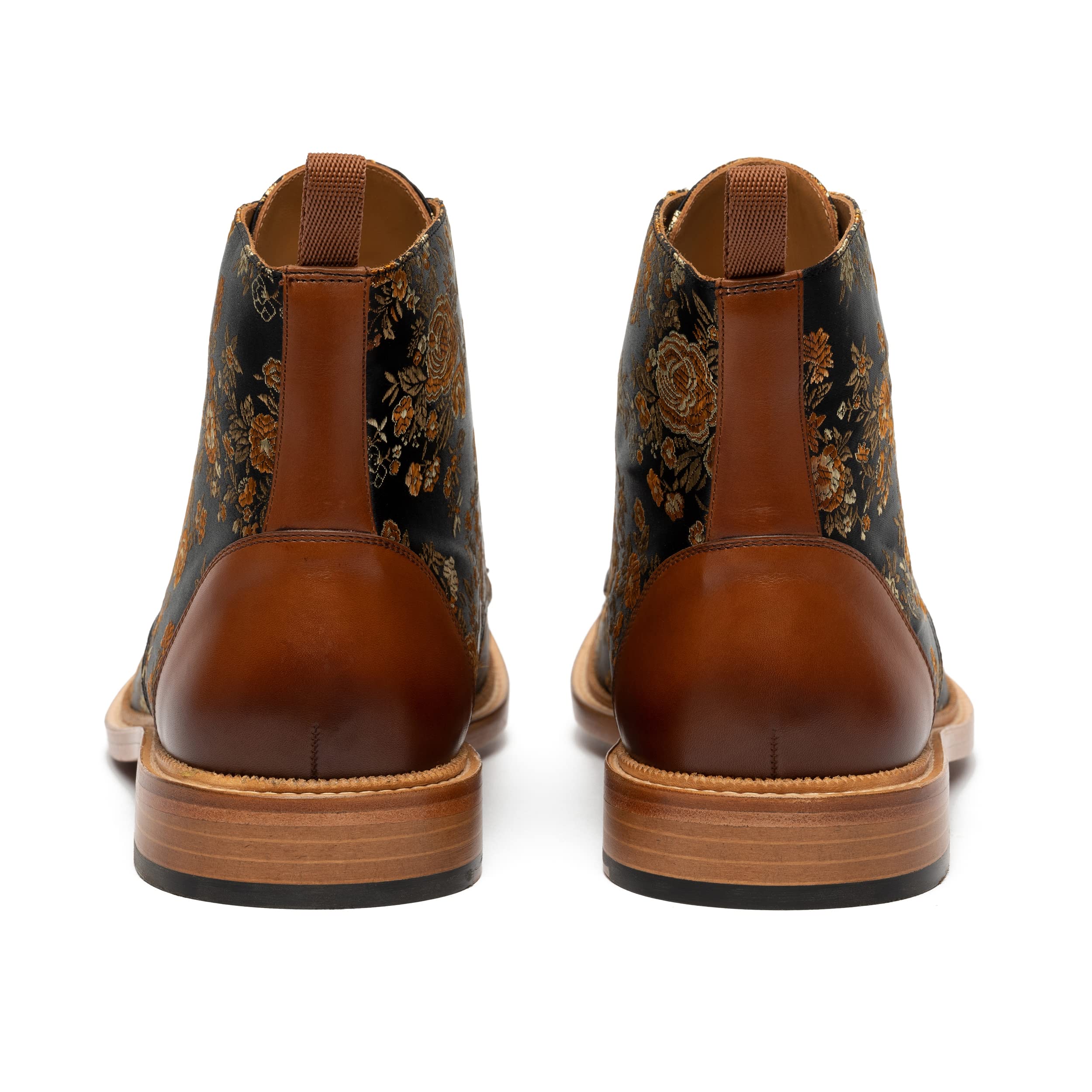Handcrafted TAFT Jack Boot - Premium Leather & Jacquard Dress Boots for Men | Formal & Business Wear | Perfect for Office, Weddings & Special Occasions