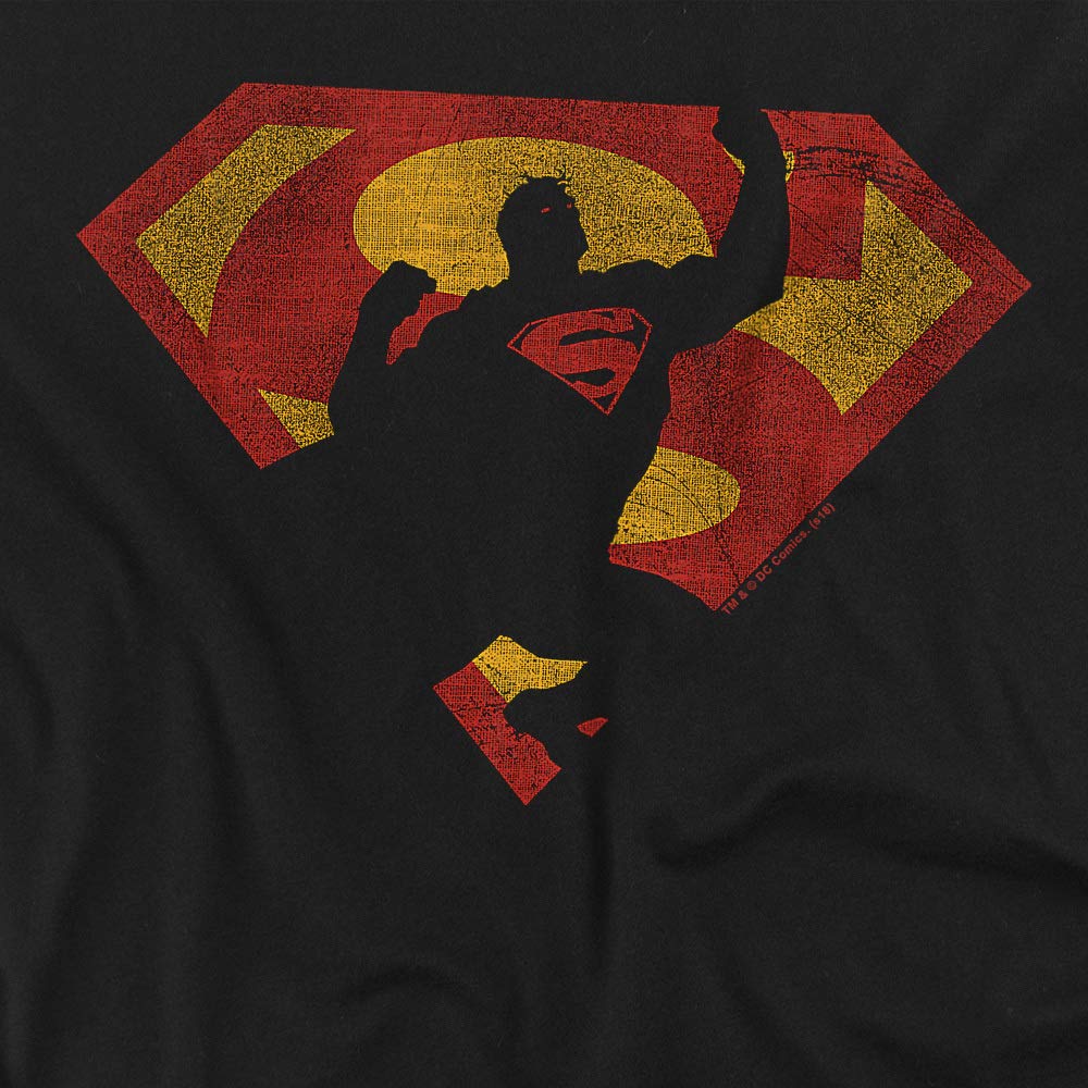 Superman S Shield Knockout Women's T-Shirt | DC Comics Superhero Graphic Tee | Casual & Cosplay Outfit for Fans