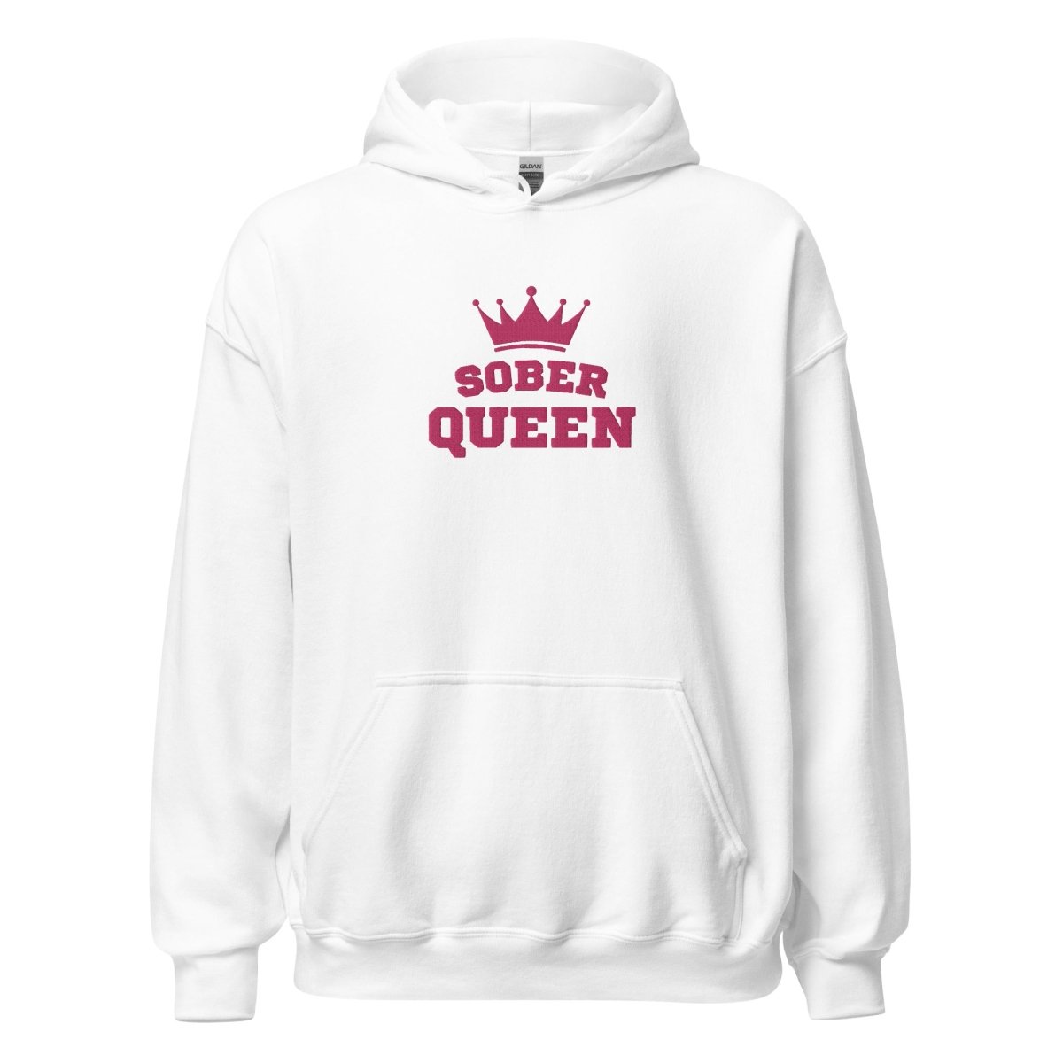 Sober Queen Embroidered Unisex Hoodie - Stylish Streetwear for Men & Women - Perfect for Casual Wear, Gym, and Outdoor Activities