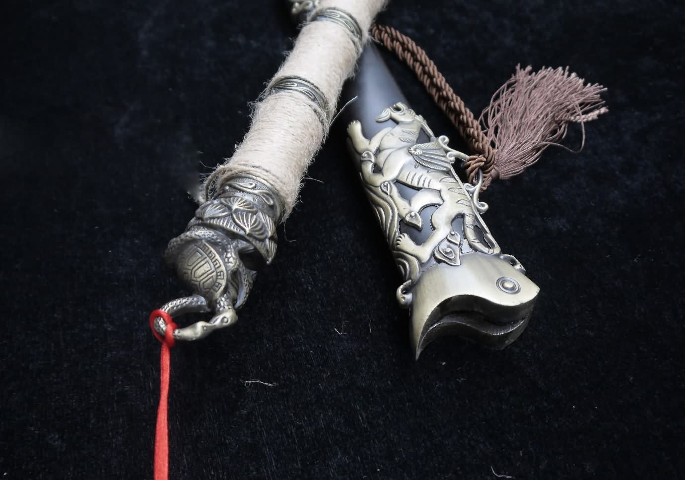 Handmade Damascus Steel Chinese Xuanwu Jian Sword - 41