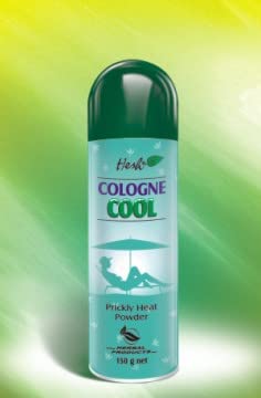 Hesh Cologne Cool Herbal Prickly Heat Powder 150g - Cooling Relief for Skin Irritation, Burning & Itching | Summer Heat Rash Treatment for Men & Women | Perfect for Outdoor Activities & Hot Weather