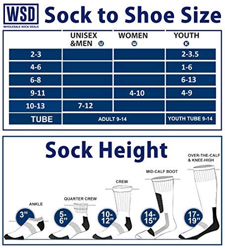 Yacht & Smith Kids Ankle Athletic Sports Socks - Bulk Pack Wholesale (12 Pairs) - Breathable Cotton Crew Socks for Boys & Girls - Perfect for Running, Soccer, Basketball & School Activities