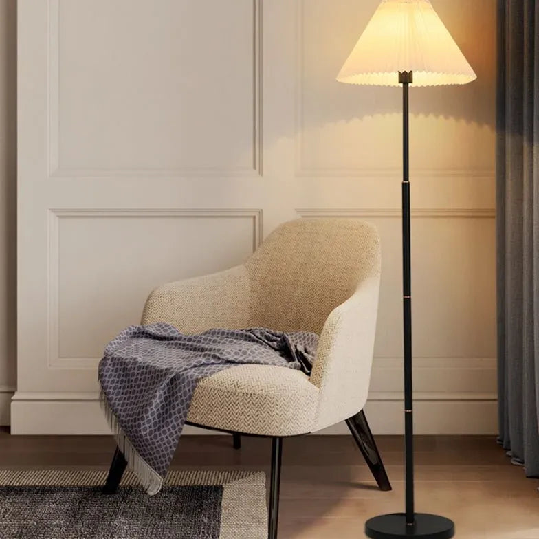 Modern Minimalist Umbrella-Shaped Floor Lamp with Long Rod - Perfect for Living Room, Bedroom, and Office Lighting Decor