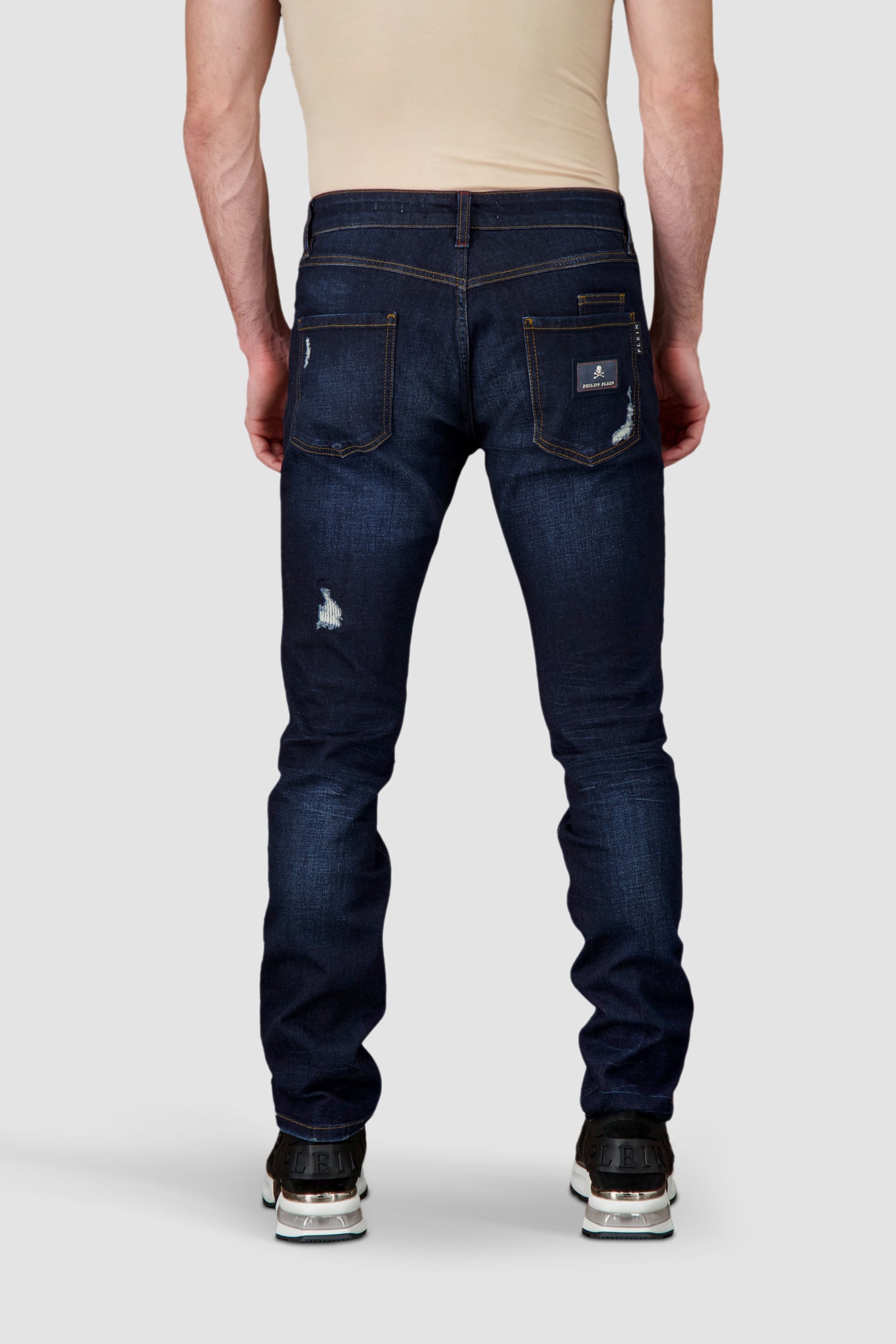 Philipp Plein Super Straight Cut Original Denim Jeans for Men - Stylish & Comfortable for Casual Wear, Night Out, and Everyday Fashion