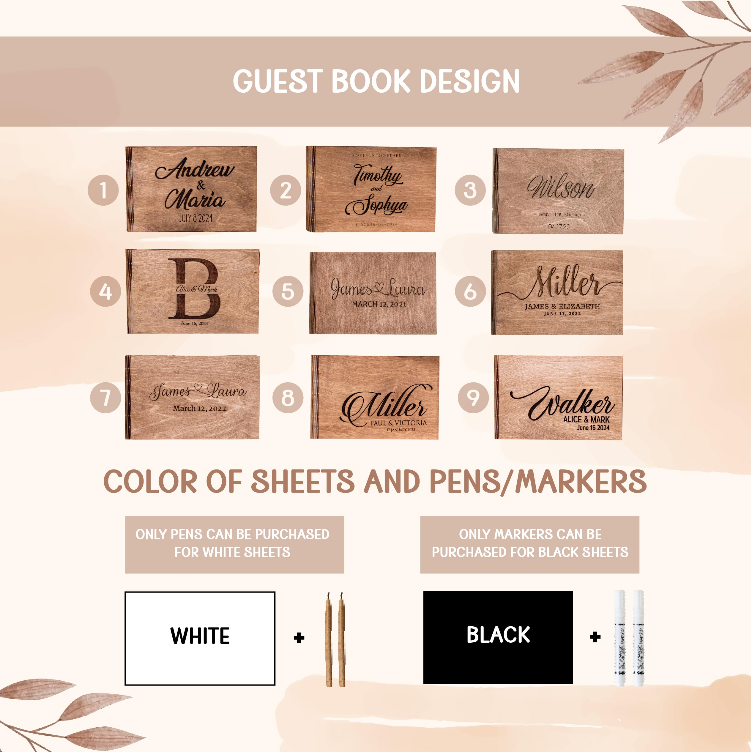 Personalized Wedding Guest Book Alternative - Heart Frame Card Box for Wedding, Graduation & Baby Shower - Unique Guest Book for Wedding Reception & Special Events - Perfect for Cherishing Memories