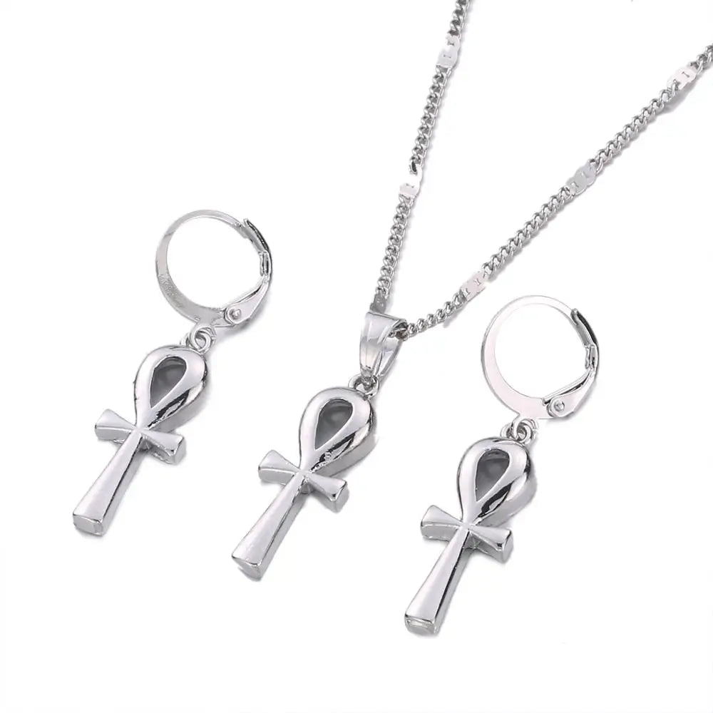 Authentic Egyptian Jewelry Set - Handcrafted Necklace & Earrings for Women - Perfect for Weddings, Parties & Special Occasions