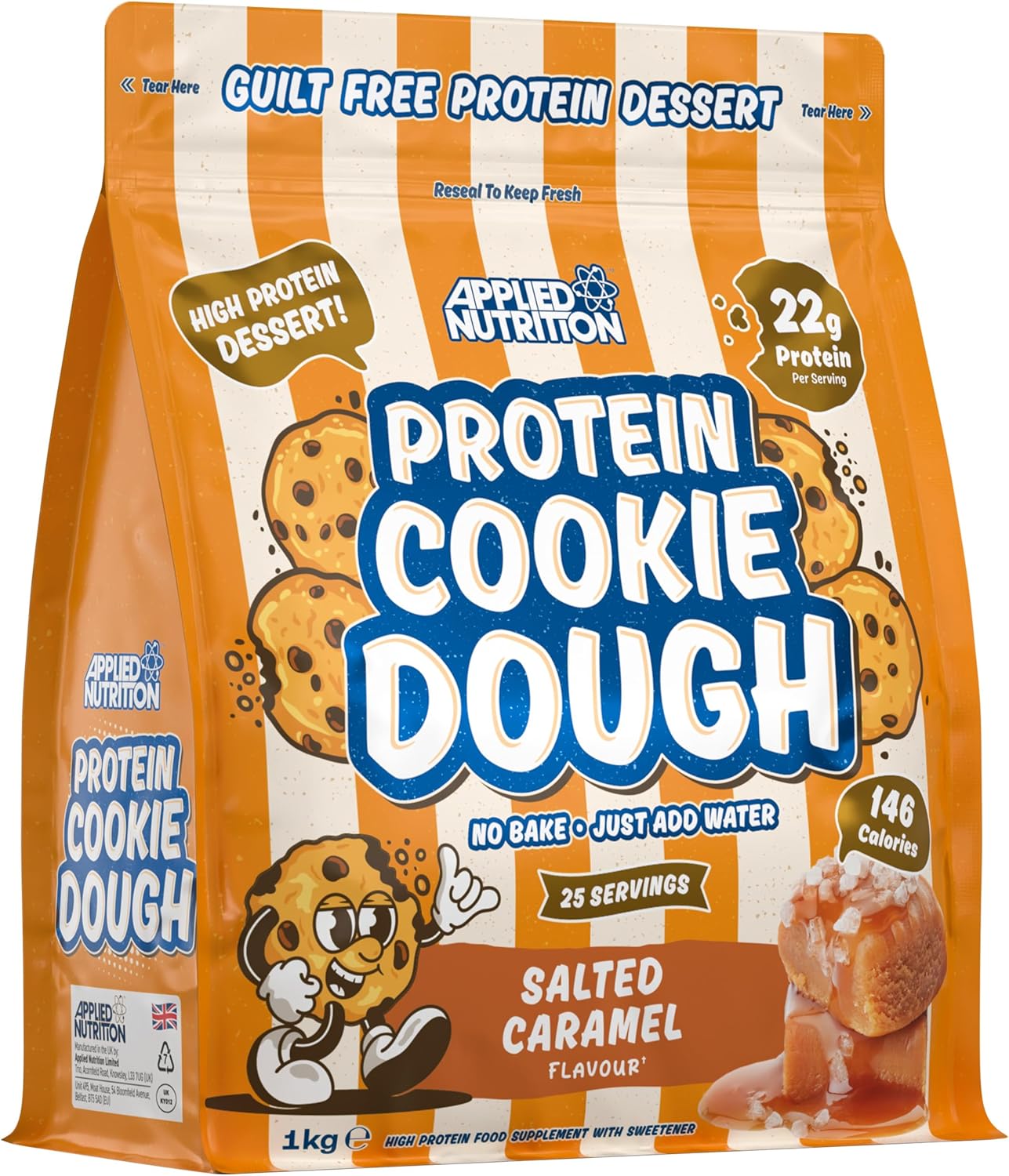 Applied Nutrition Protein Cookie Dough 1kg - High Protein Snack for Fitness & Weight Loss | Perfect for Post-Workout Recovery & Healthy Dessert