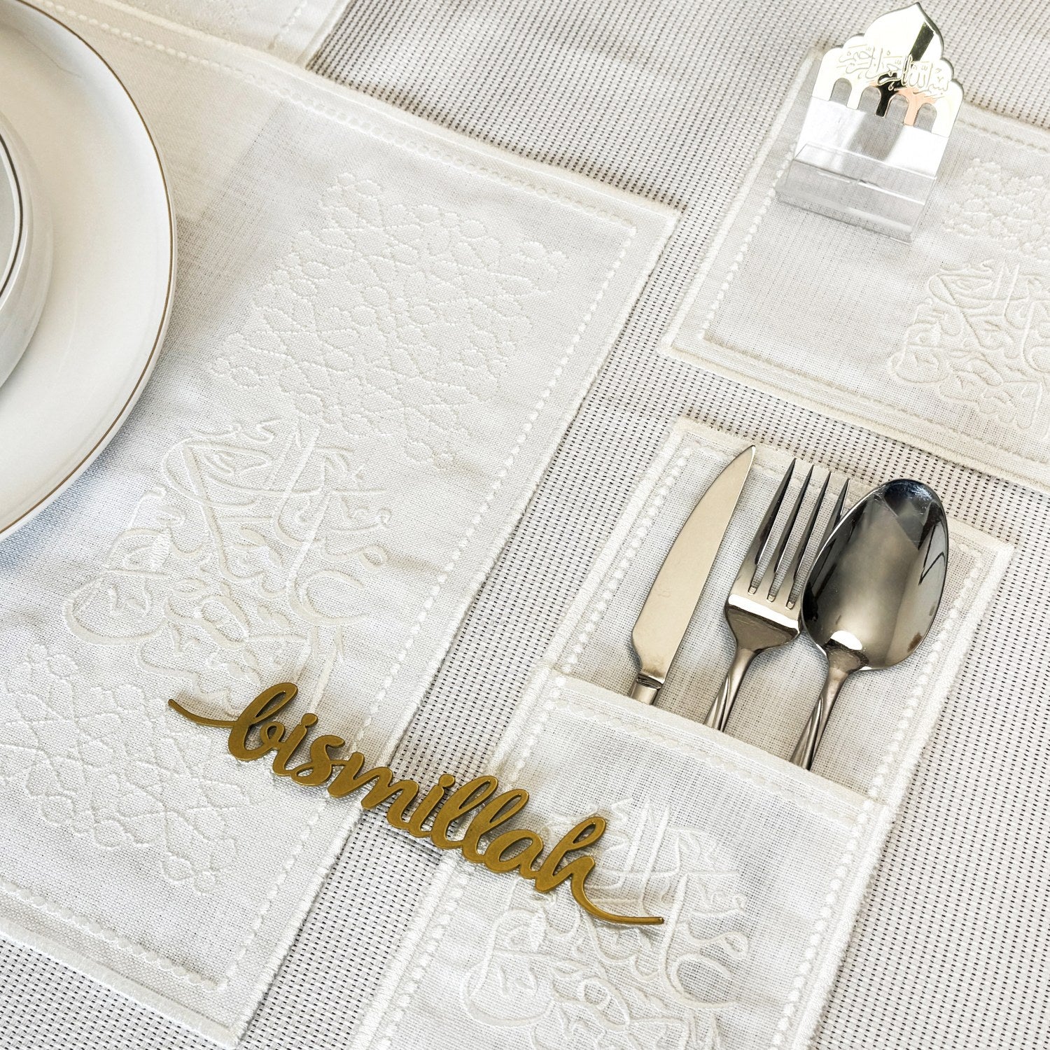 19-Piece Cream Dining Table Set for 6 - Elegant Home Kitchen Decor | Perfect for Family Dinners, Holiday Gatherings & Dinner Parties