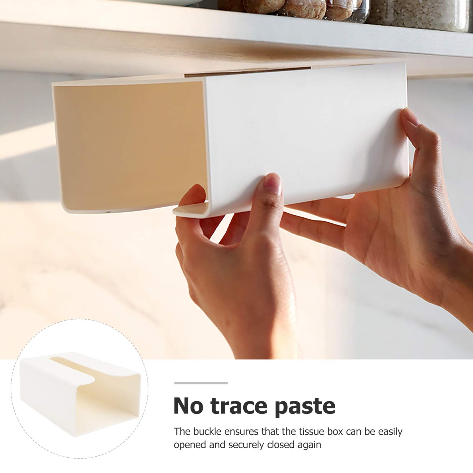 Wall Mounted Tissue Dispenser Holder - White Bathroom & Kitchen Paper Towel & Toilet Paper Organizer for Home, Office, Restaurant | Space-Saving Storage Solution for Bathrooms, Kitchens, Laundry Rooms & Workplaces