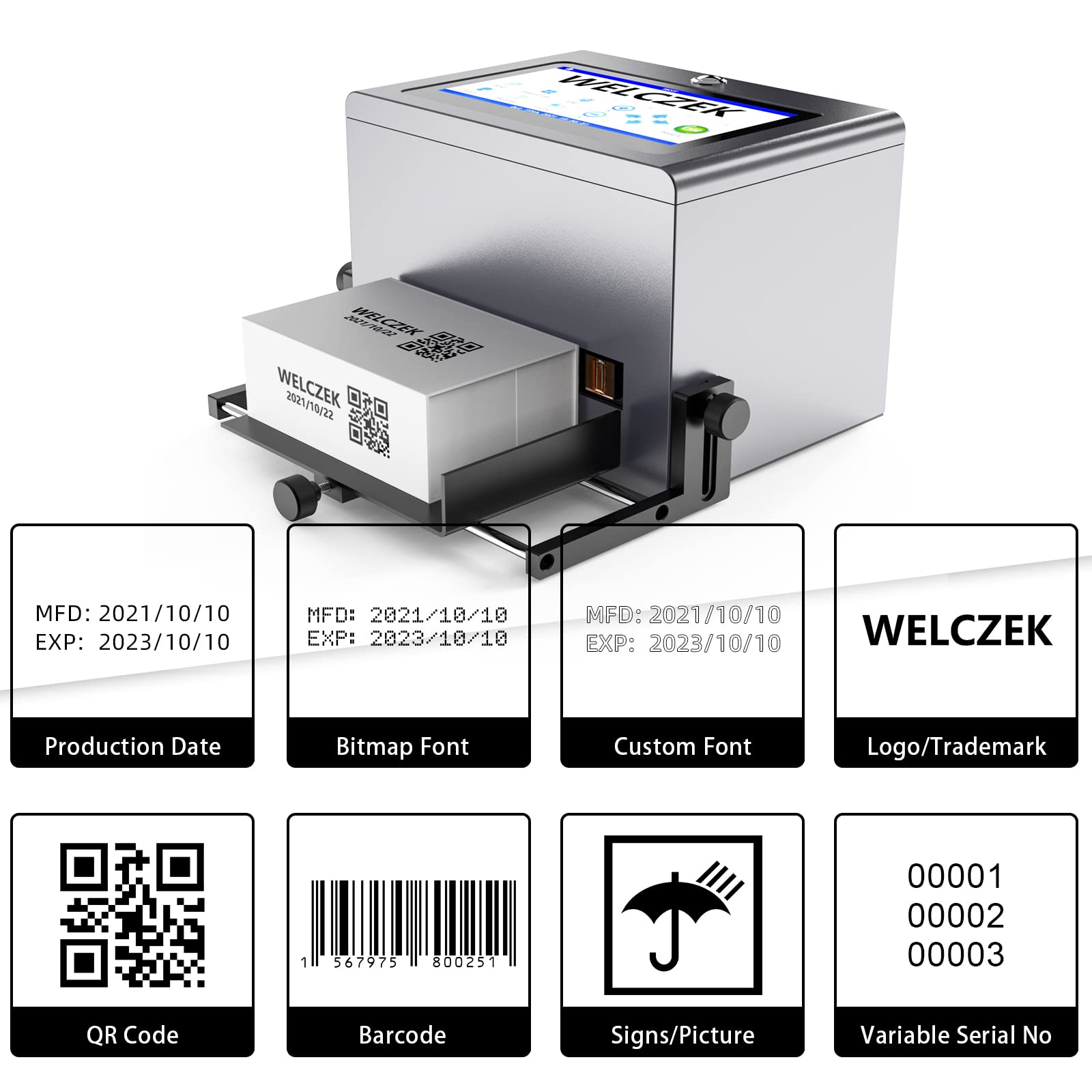 Original Solvent Quick-Drying Ink Cartridge Replacement for Inkjet Coding Machine - Black Ink (Ideal for Industrial Packaging, Product Labeling & Barcode Printing)