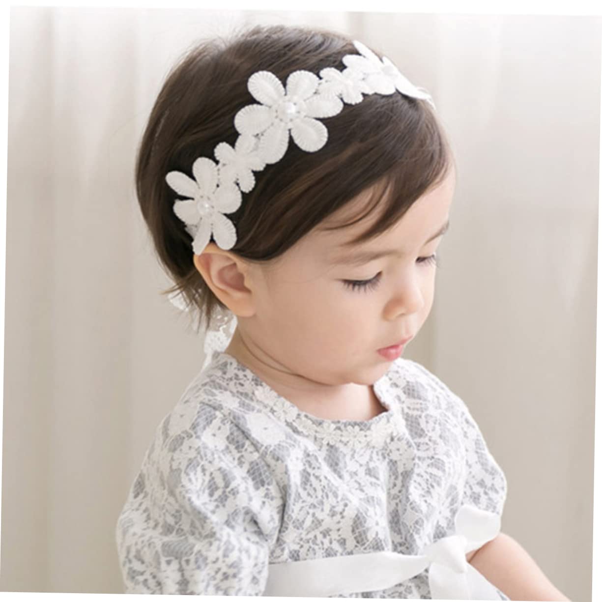 BIUDECO 3 Pack Baby Hair Bands for Girls - Soft Stretch Headbands with Flower Design for Newborns, Infants & Toddlers - Perfect for Daily Wear, Photos & Special Occasions