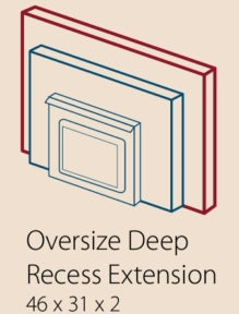 True North Oversize Deep Recess Extension for TN20 Wood Burning Insert - Perfect for Fireplace Renovation & Home Heating