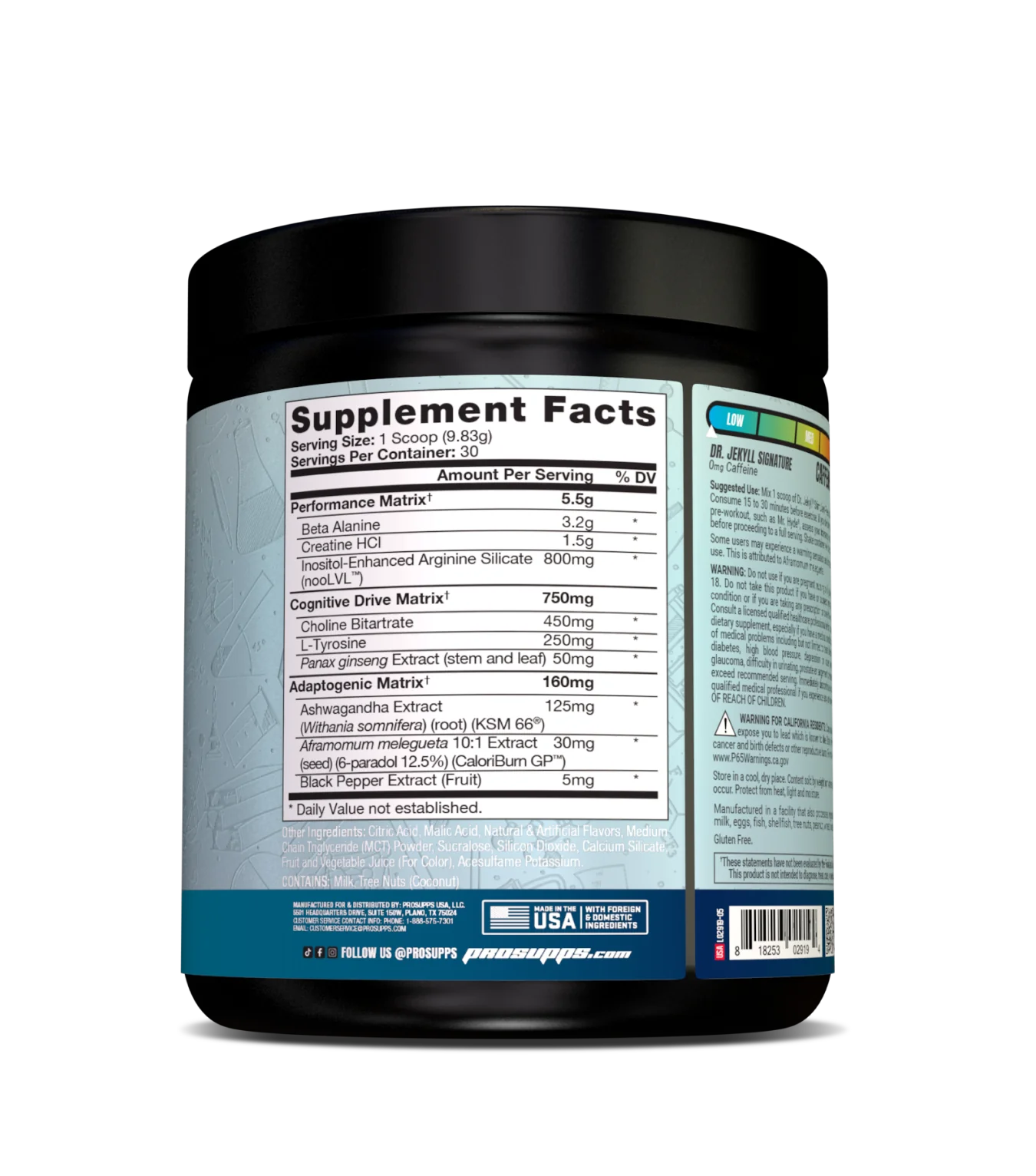 Dr. Jekyll® Signature V2 Stimulant-Free Pre-Workout Powder - Boost Focus, Energy & Endurance for Gym, Weightlifting & Athletic Performance