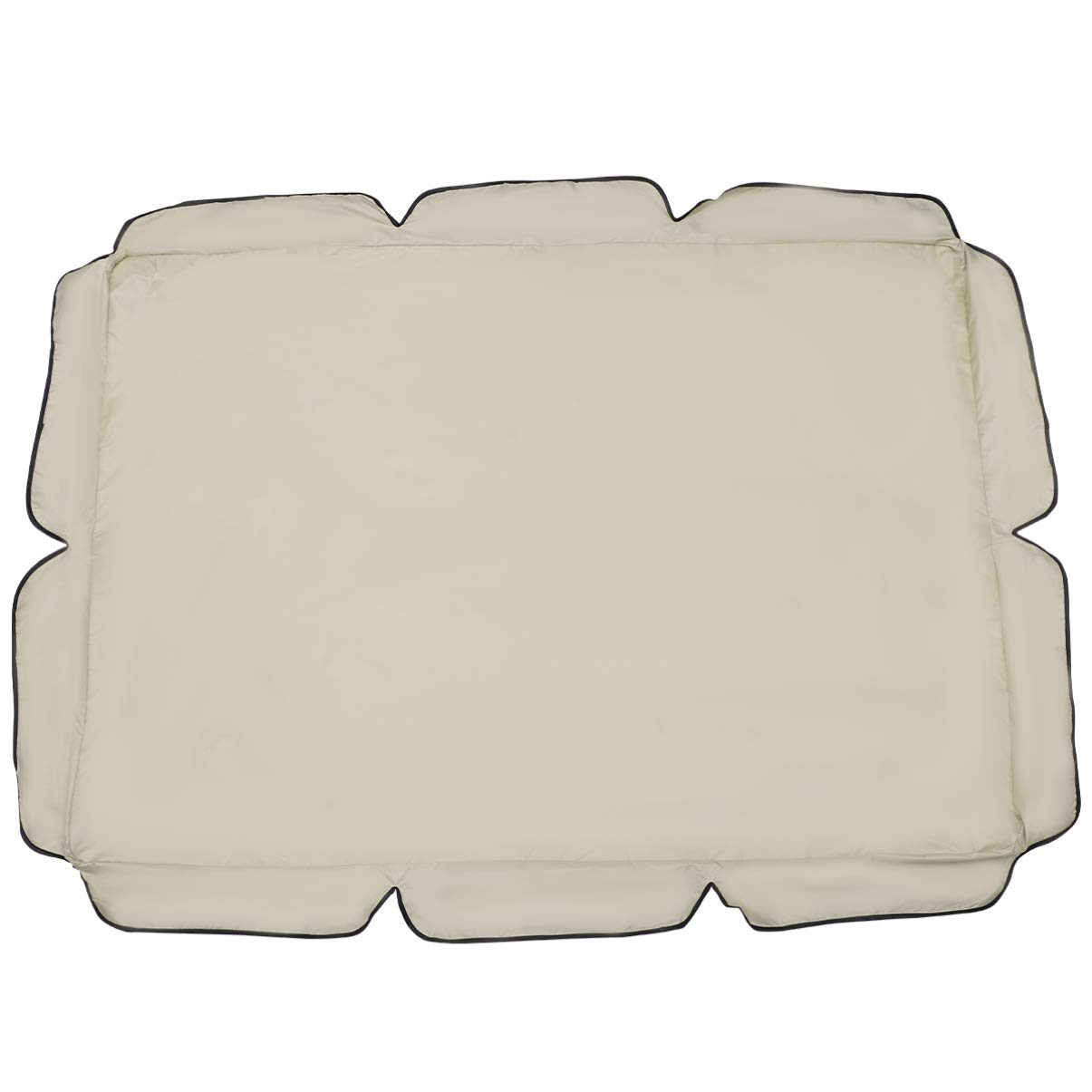 DOITOOL Waterproof Outdoor Chair Covers Set - 142x120cm Beige Polyester with PA Coating - Elastic Garden Swing Cover & Hanging Chair Protector - All-Weather Patio Furniture Covers for Deck, Porch, and Backyard Use