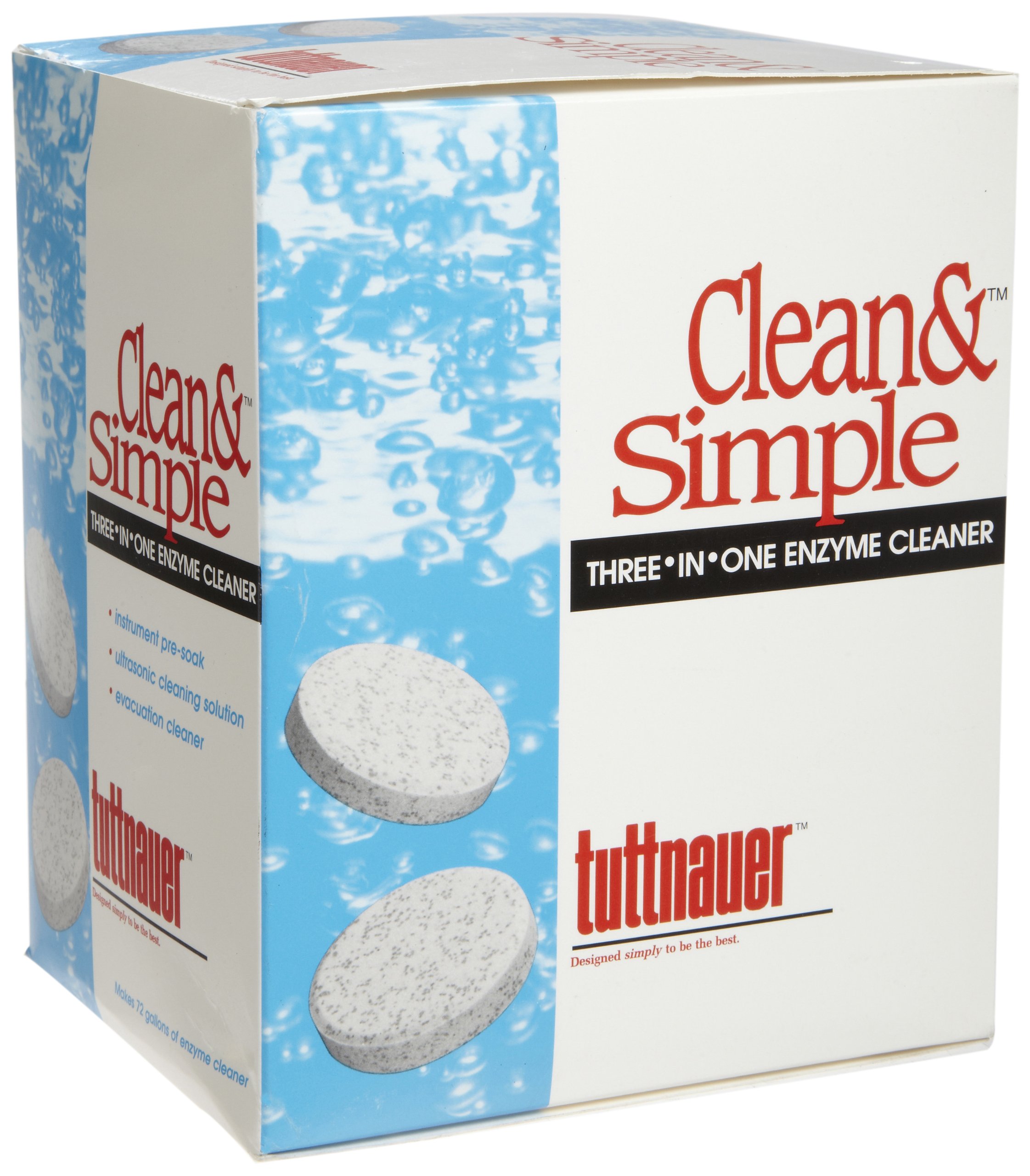Tuttnauer Clean and Simple Ultrasonic Cleansing Tablets (144 Count) - Professional Cleaning Solution for Ultrasonic Baths & Jewelry Cleaners - Perfect for Dental, Medical, and Beauty Equipment Maintenance