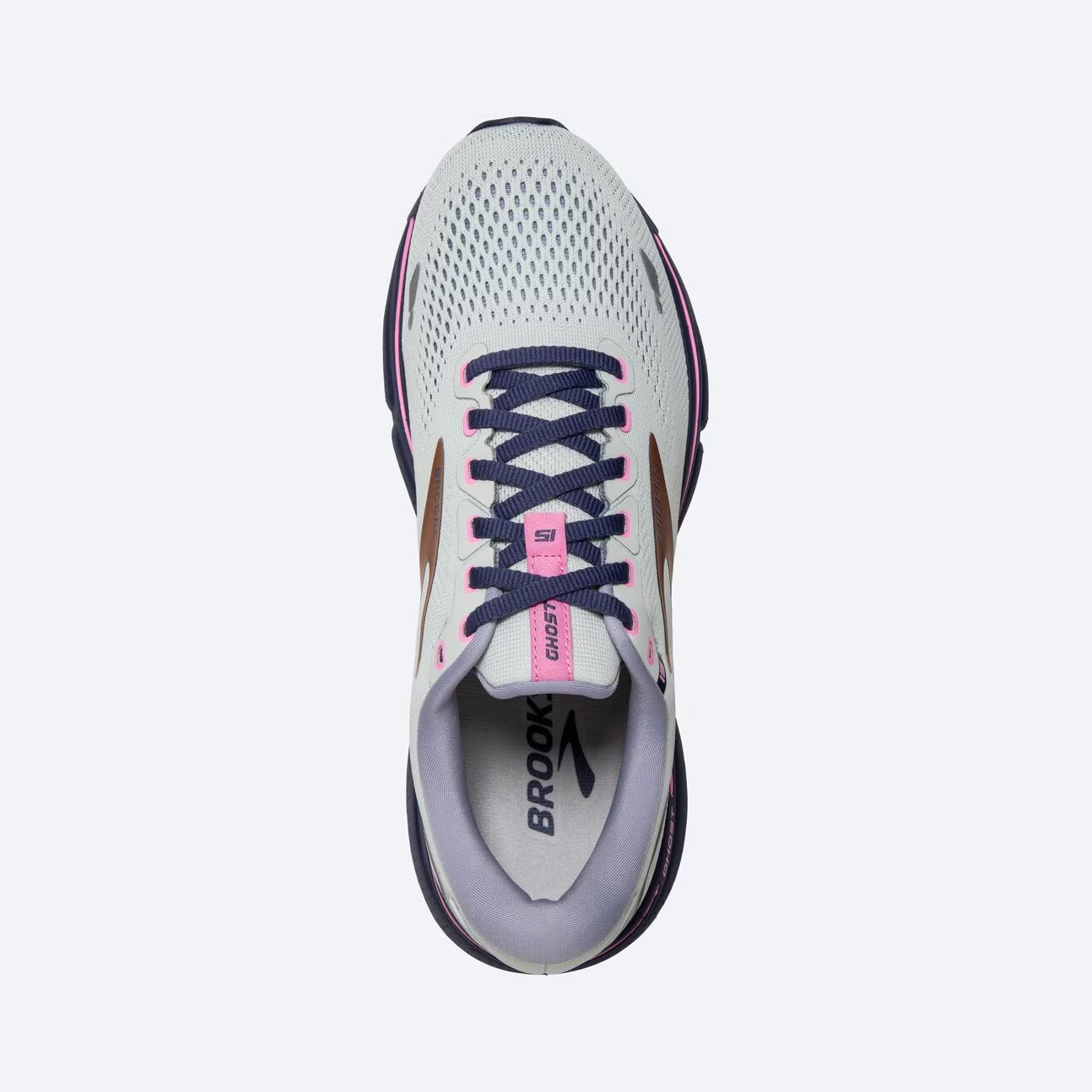 Brooks Women's Ghost 15 Running Shoes - Lightweight Cushioned Sneakers for Women in Spa Blue/Neo Pink/Copper (D492) | Perfect for Jogging, Gym Workouts & Daily Walking