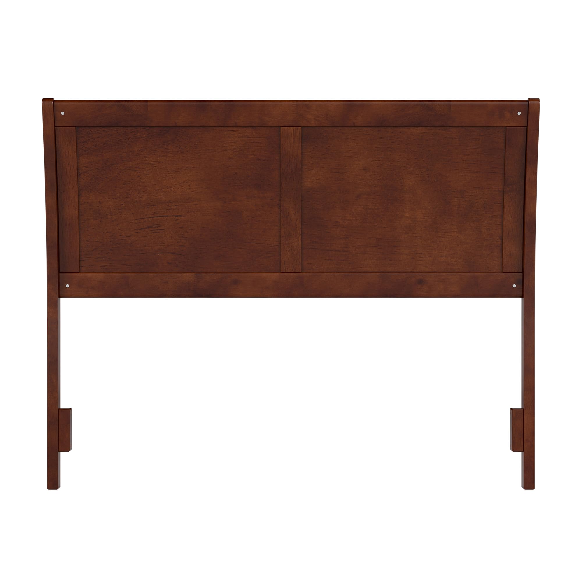 AFI Portland Full Size Headboard with Built-in USB Charger - Walnut Finish - Perfect for Modern Bedrooms & Guest Rooms