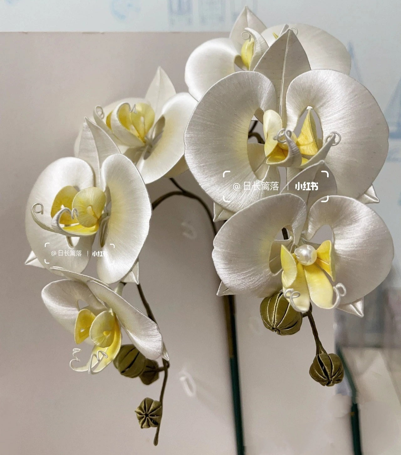 Premium Phalaenopsis Silk Orchid Flowers - Elegant Home Decor & Wedding Centerpieces | Handcrafted Artificial Floral Arrangements for Living Room, Office & Special Events