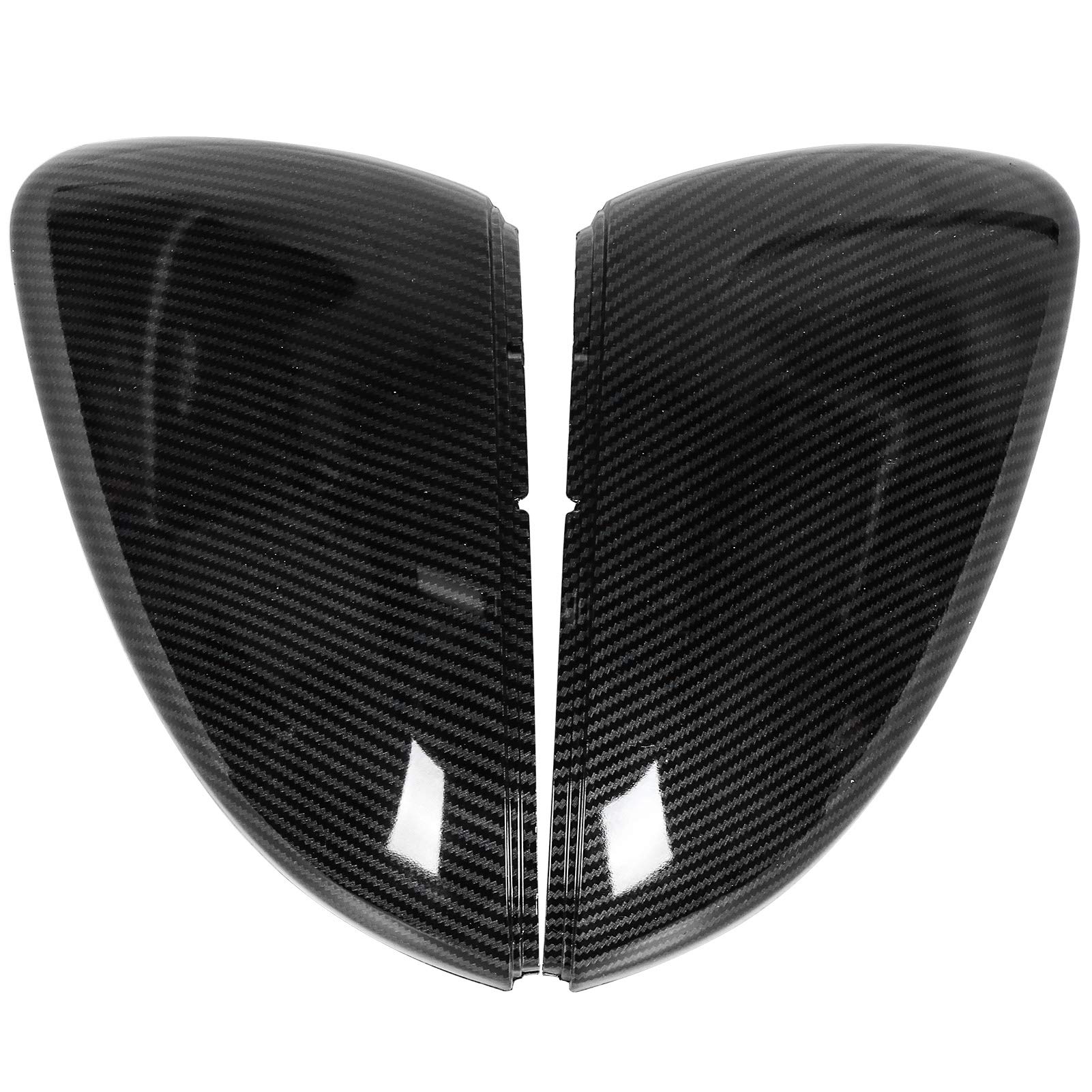 2PCS Carbon Fiber Rearview Mirror Cover Caps - Universal Fit for Most Cars - Durable ABS Plastic with Carbon Fiber Style - Easy Installation - Perfect for Car Accessories & Customization (Ideal for Sedans, SUVs, Trucks)